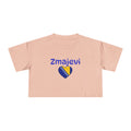 Zmajevi Heart Crop Tee – Bosnia Flag Love Women's Crop Top