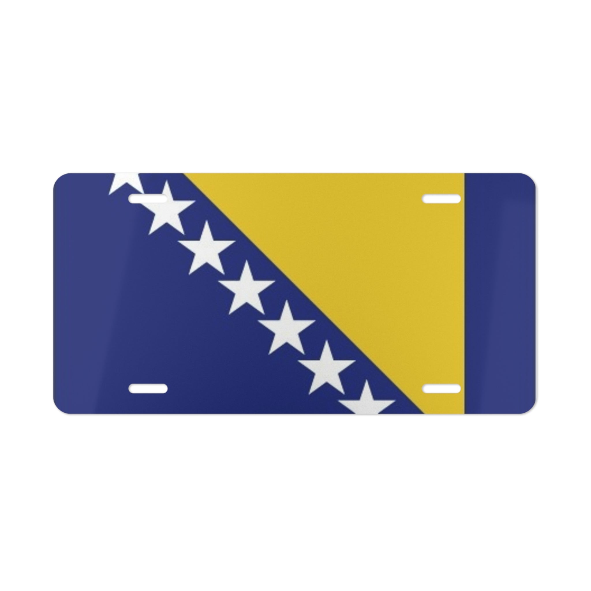 Bosnia and Herzegovina Flag Vanity License Plate – Aluminum Decorative Plate