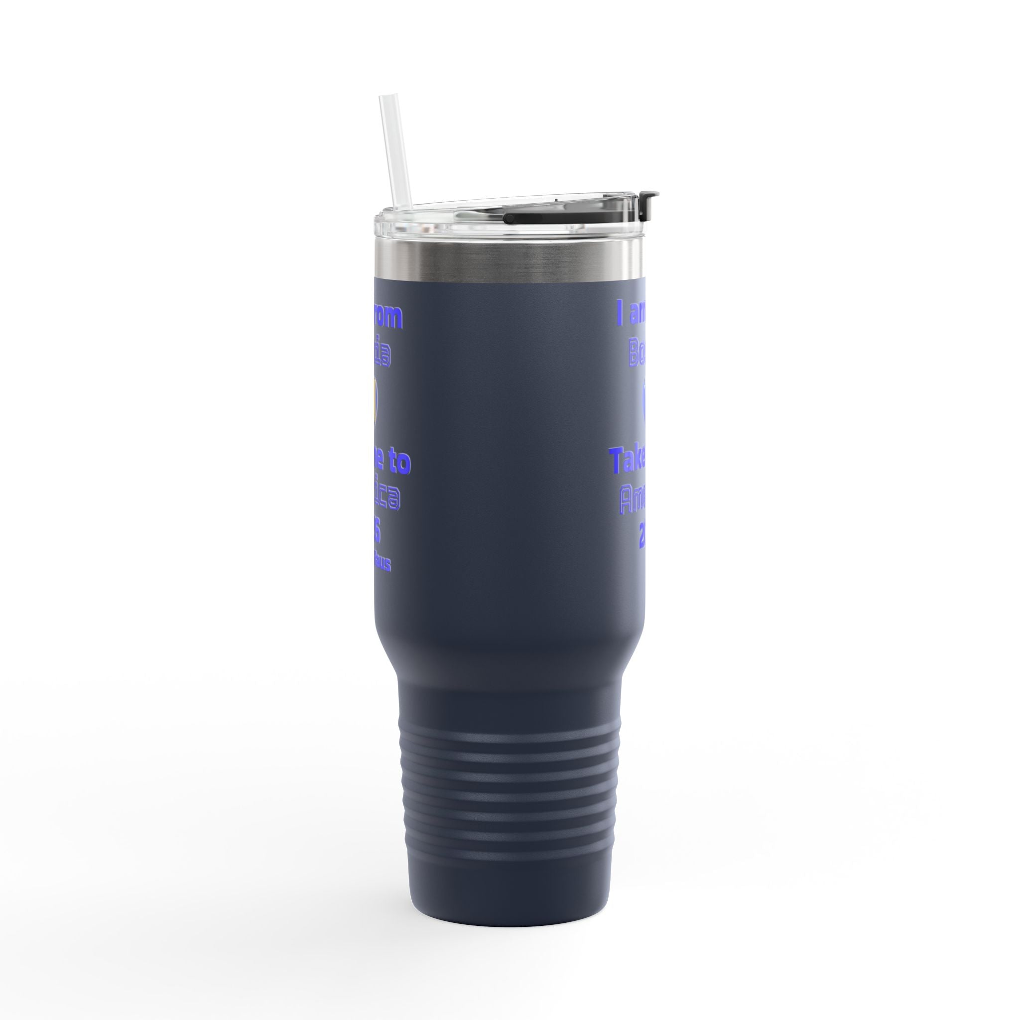 Bosnia World Cup 40oz Insulated Travel Mug - Soccer Fan Tumbler