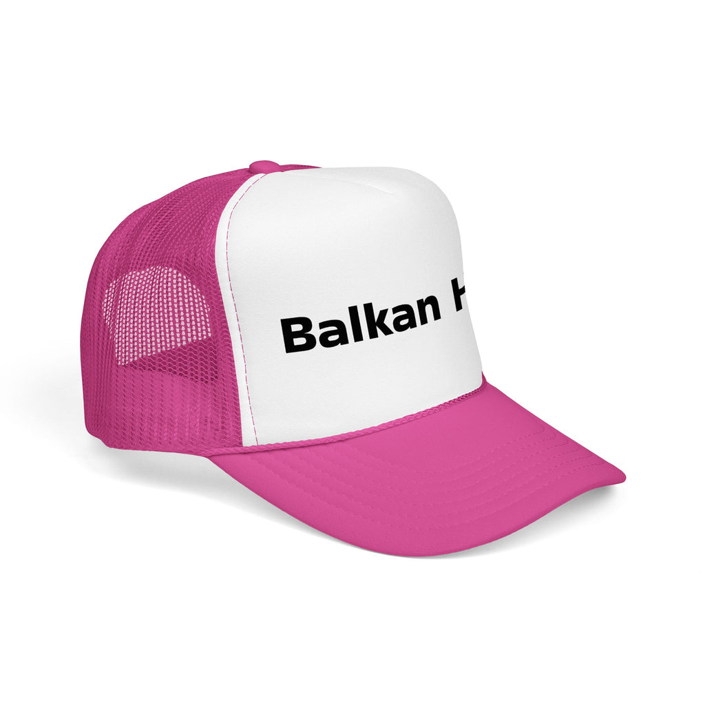 Balkan Haus Foam Trucker Hat — Mesh Back Logo Cap