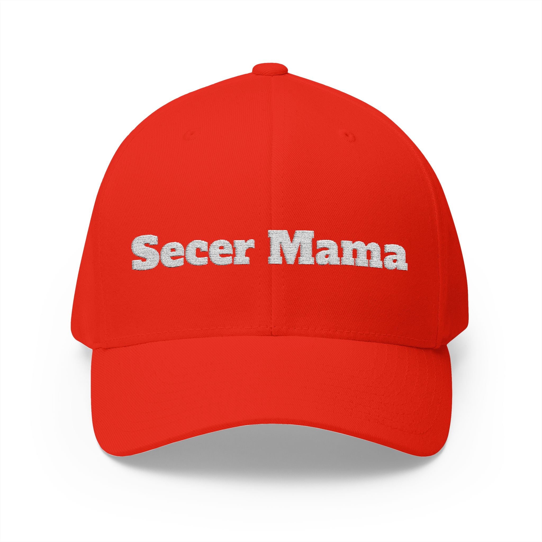 Embroidered "Secer Mama" Closed-Back Cap — Balkan Haus Mom Hat