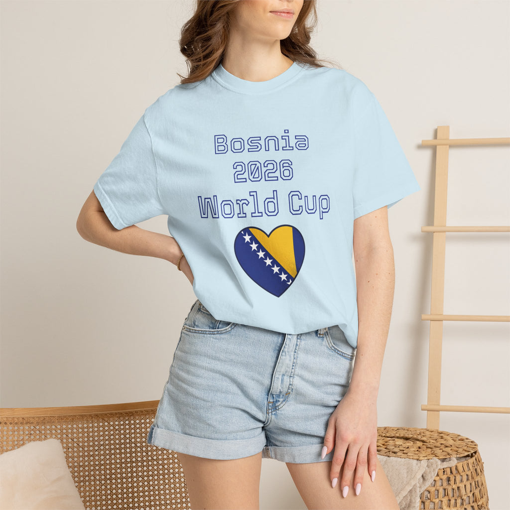 Bosnia 2026 World Cup T-Shirt — Heart Flag Soccer Fan Tee