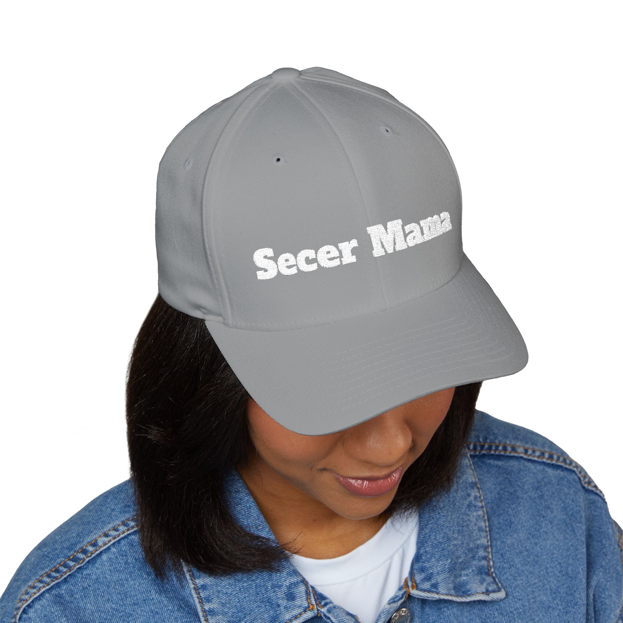 Embroidered "Secer Mama" Closed-Back Cap — Balkan Haus Mom Hat