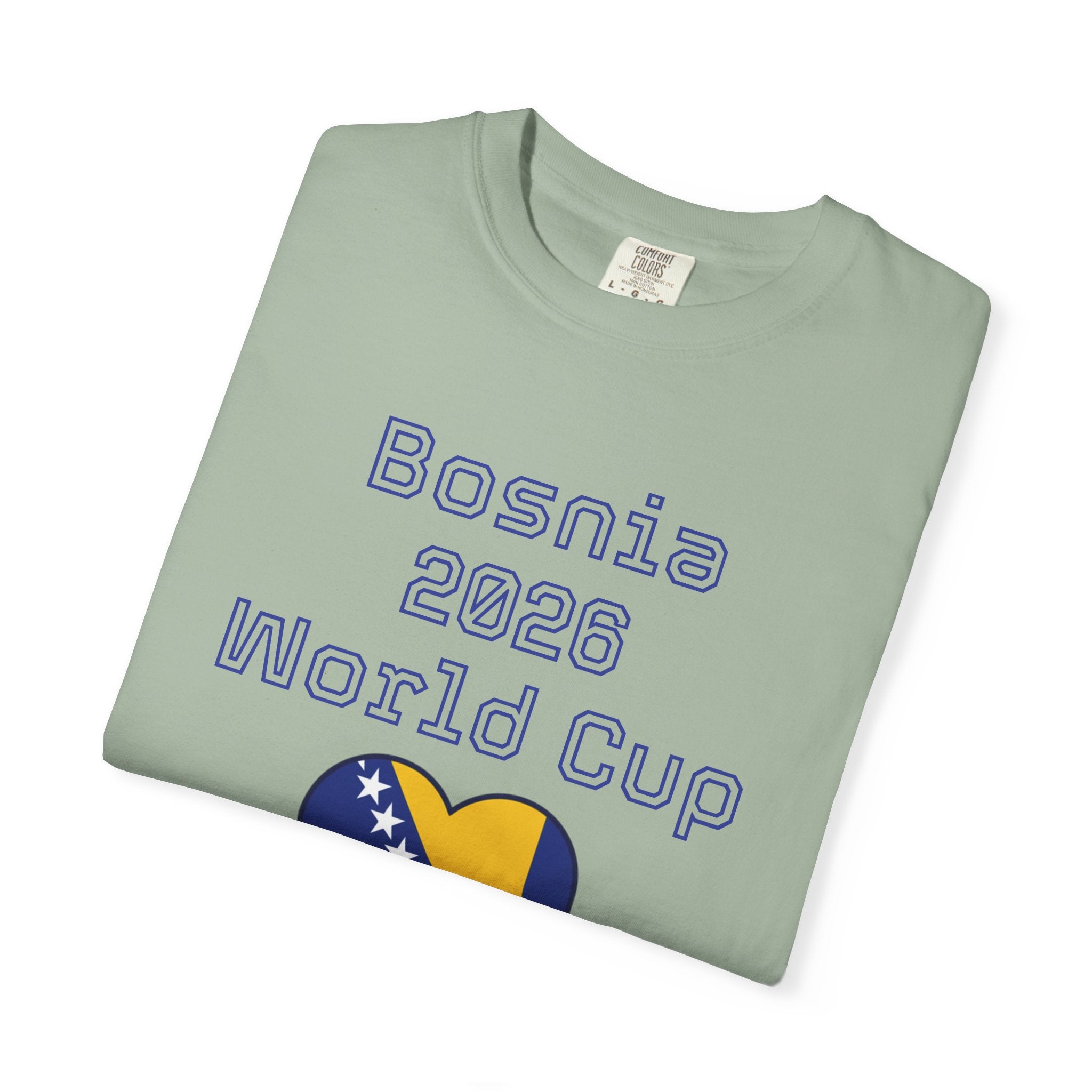 Bosnia 2026 World Cup T-Shirt — Heart Flag Soccer Fan Tee