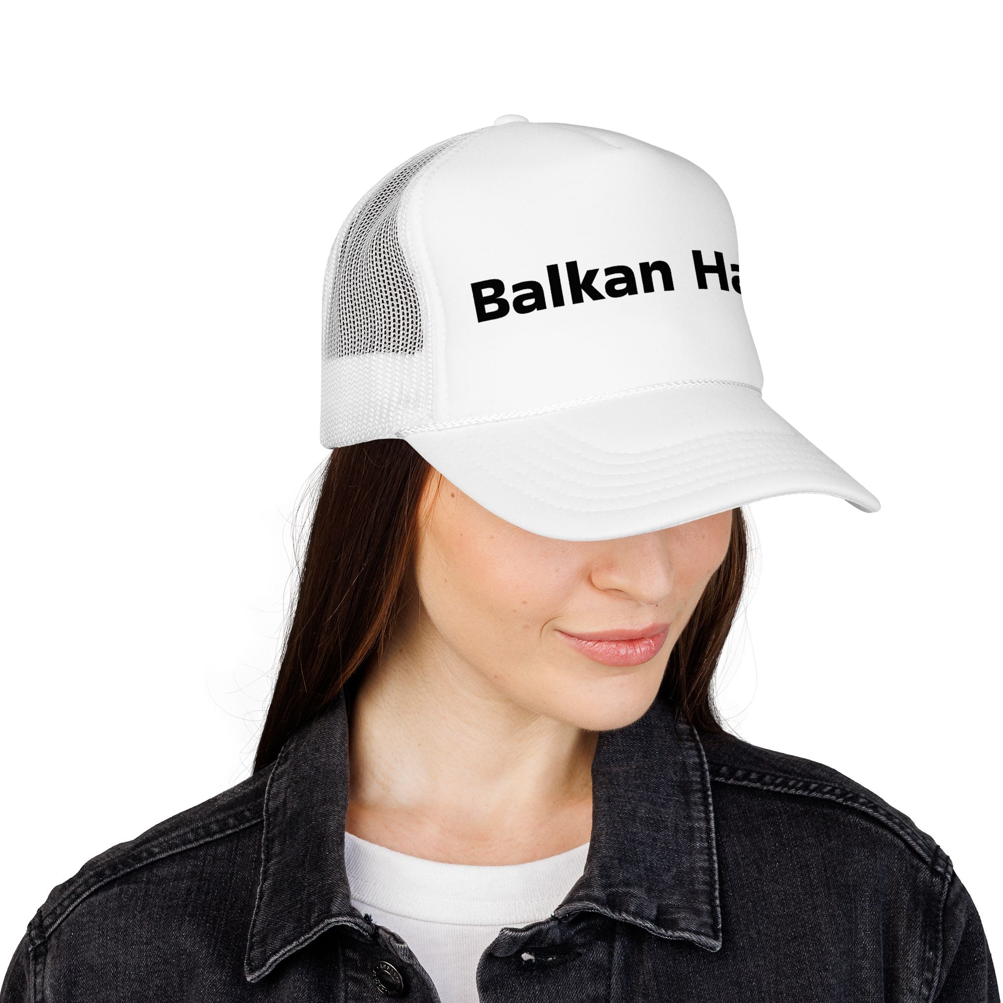 Balkan Haus Foam Trucker Hat — Mesh Back Logo Cap