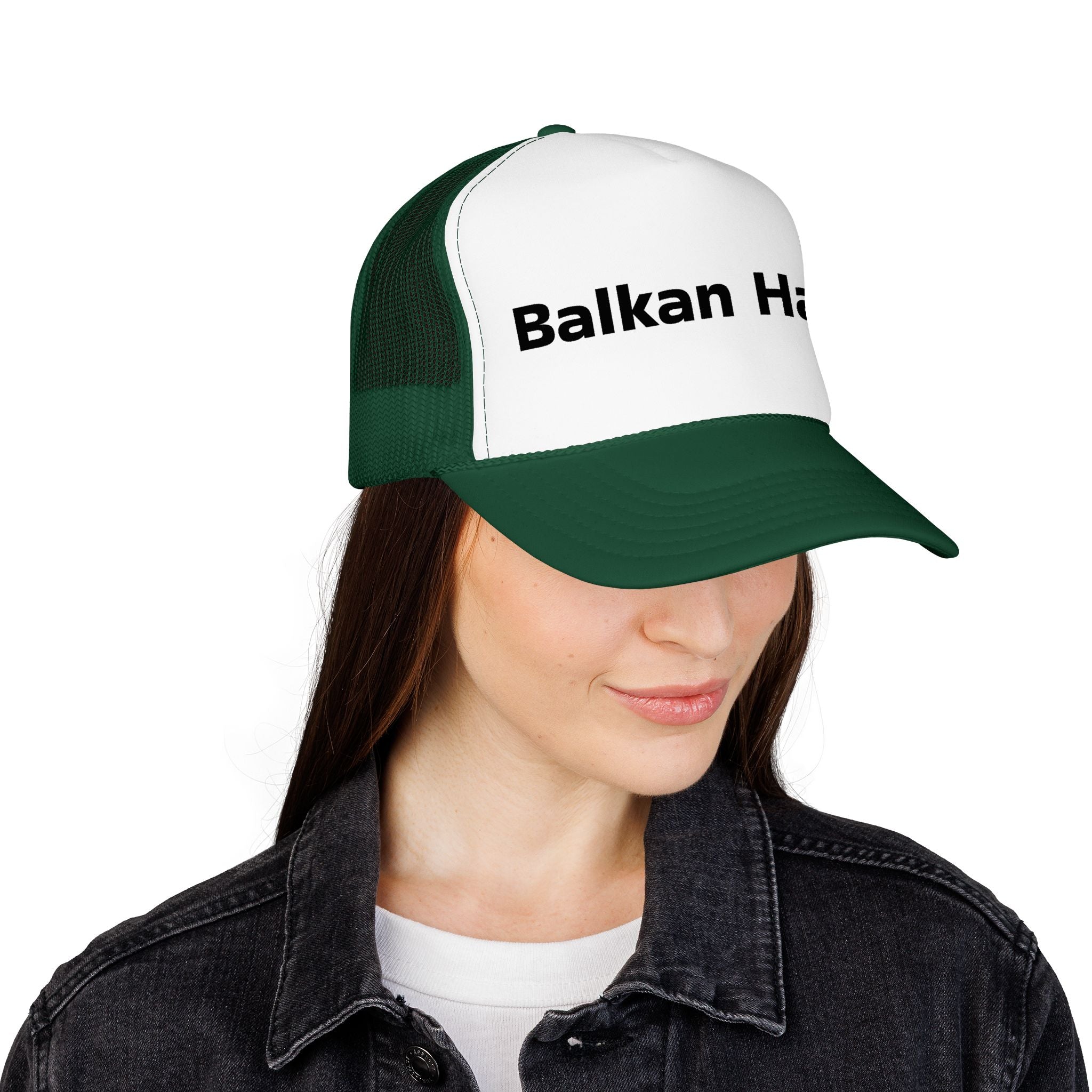 Balkan Haus Foam Trucker Hat — Mesh Back Logo Cap