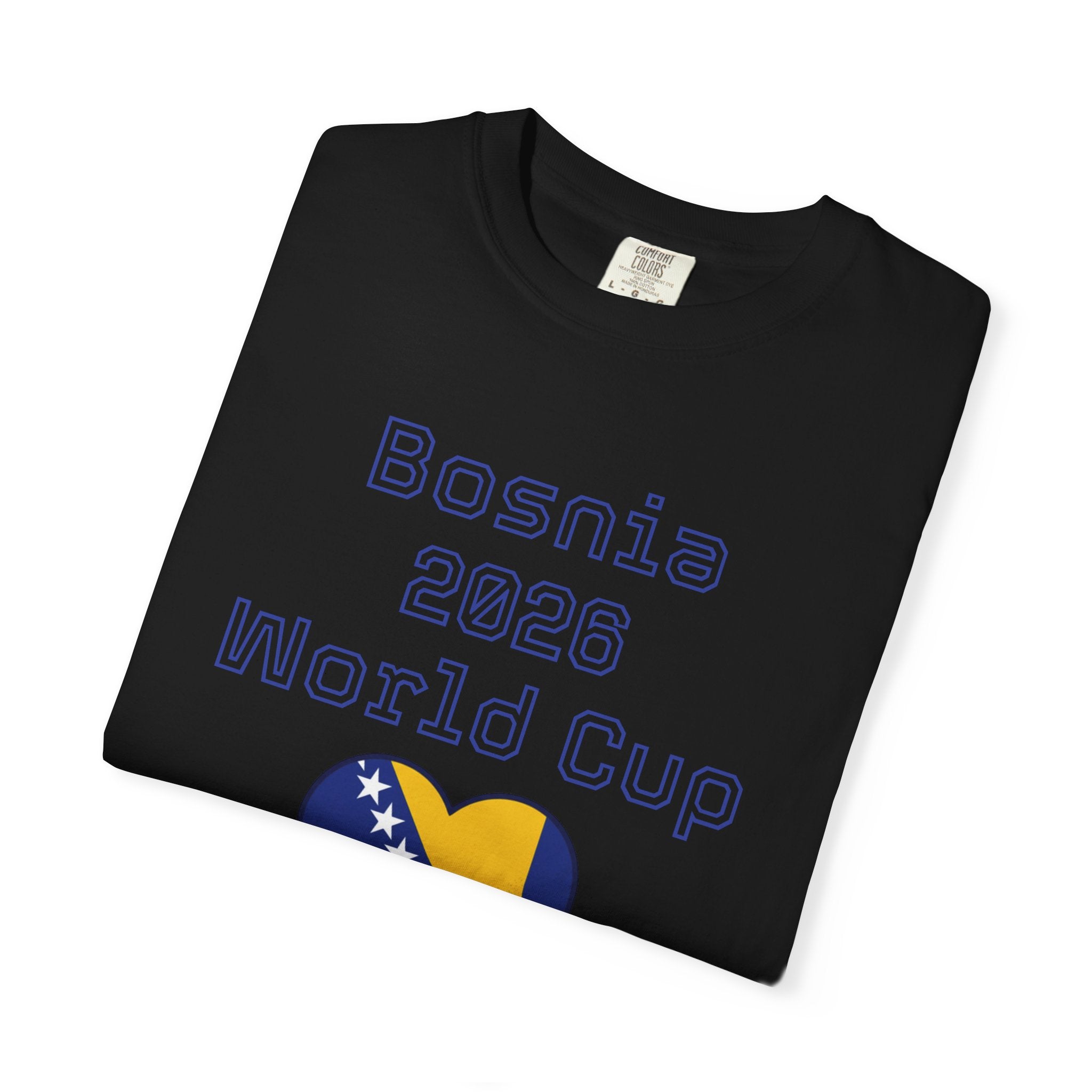 Bosnia 2026 World Cup T-Shirt — Heart Flag Soccer Fan Tee