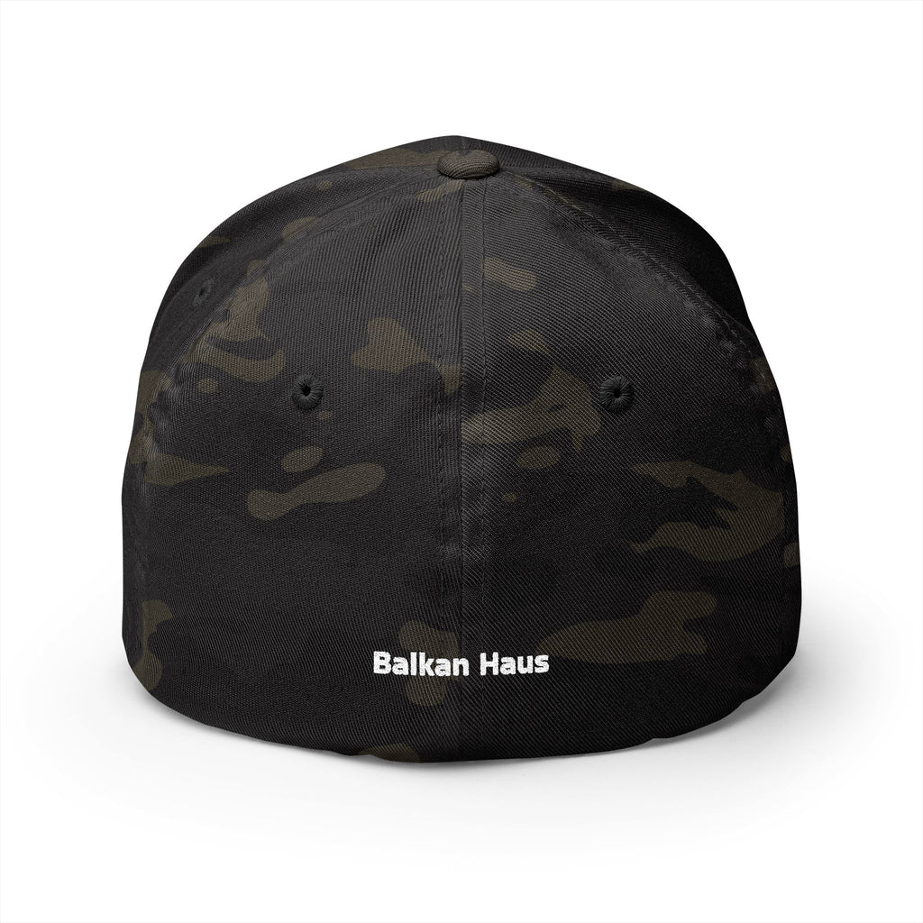 Balkan Haus Embroidered Cap — Minimal White Structured Hat