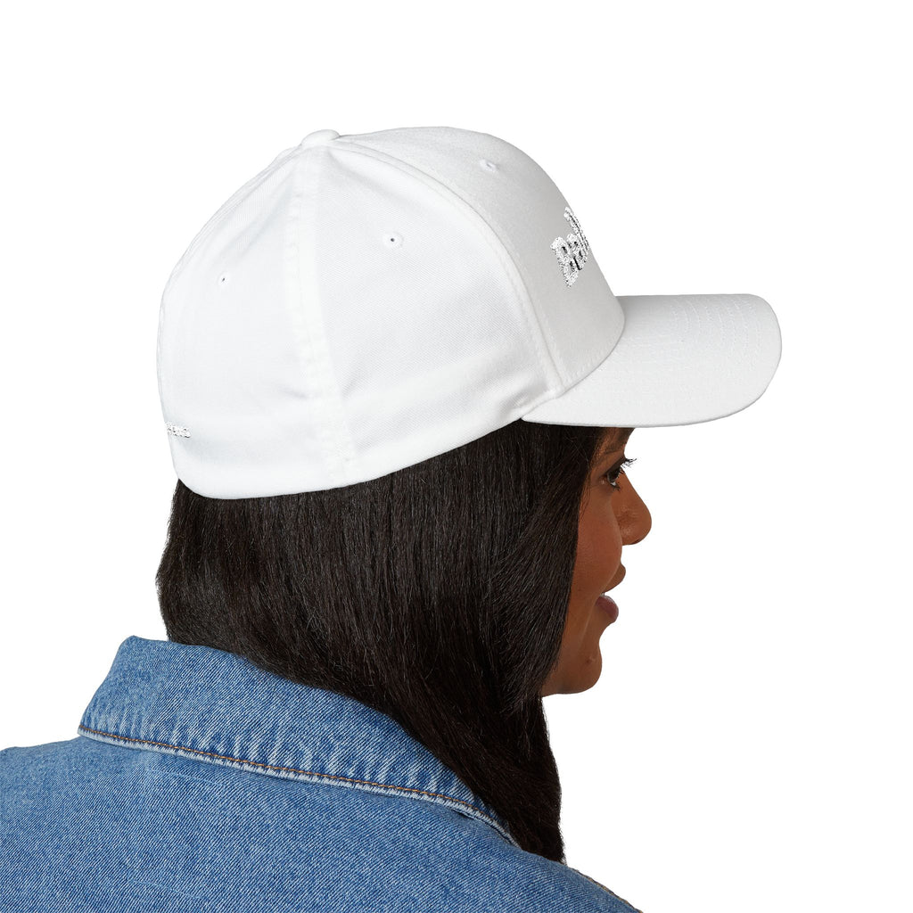 Balkan Haus Embroidered Cap — Minimal White Structured Hat
