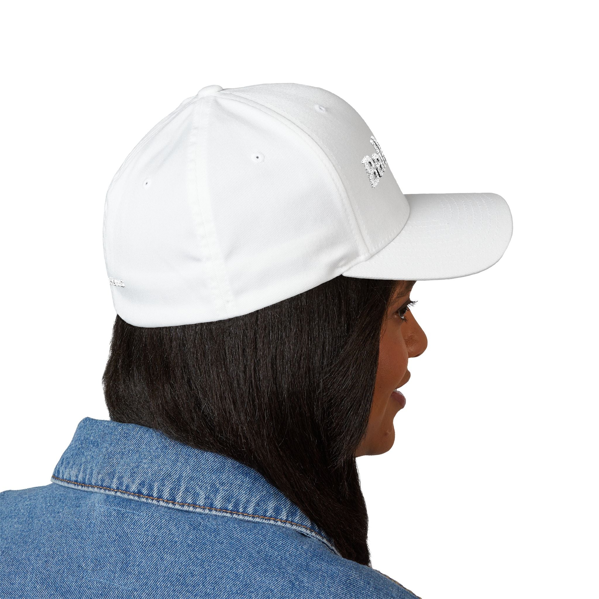 Balkan Haus Embroidered Cap — Minimal White Structured Hat
