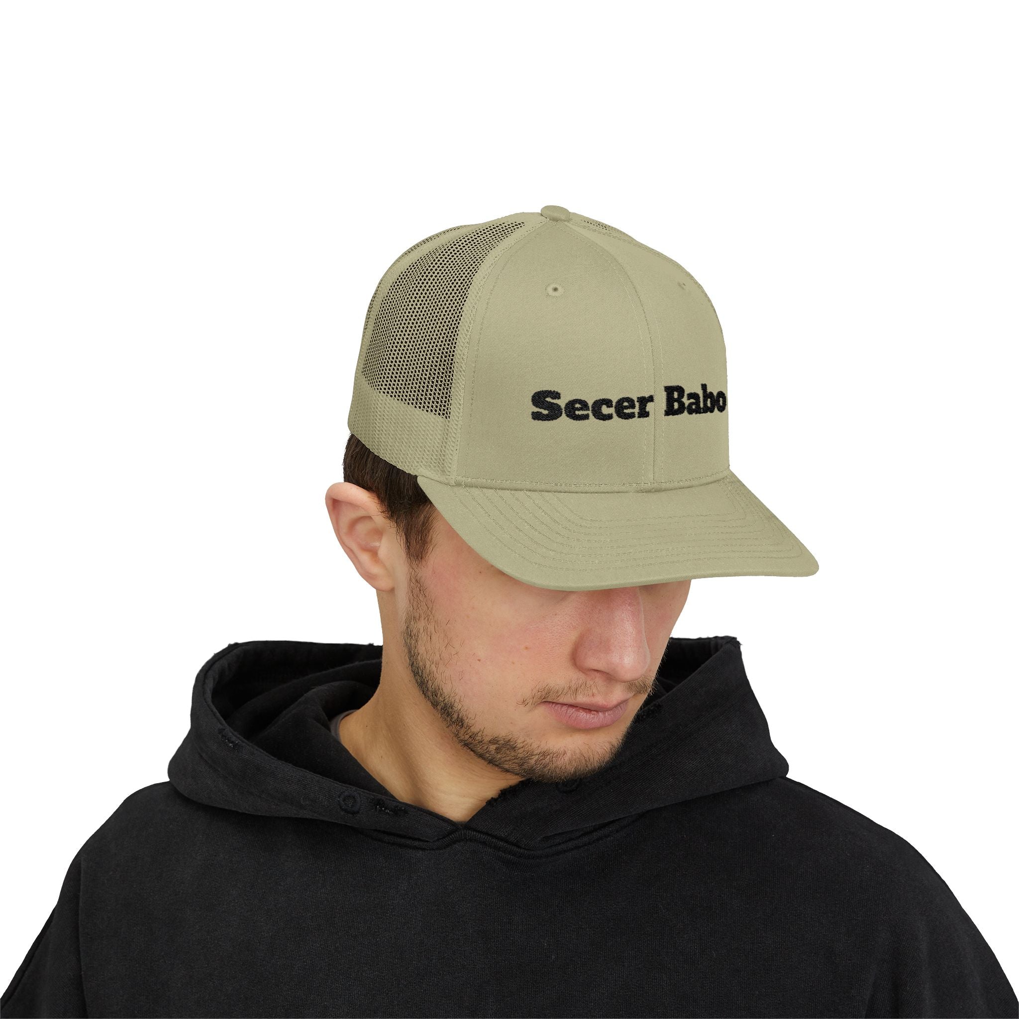 Secer Babo Trucker Cap — Embroidered Funny Phrase Snapback Hat