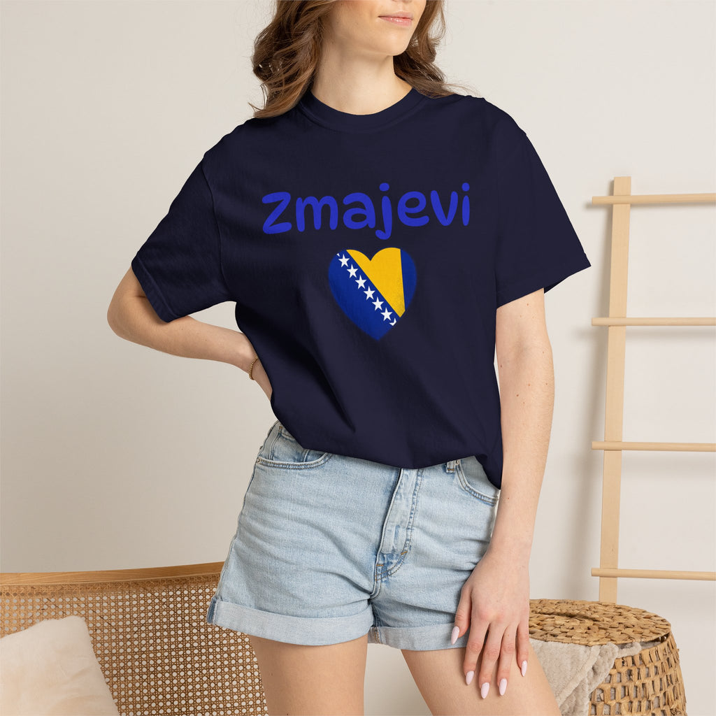 Zmajevi Heart T-Shirt – Bosnian Flag Pride Tee (Balkan Haus)
