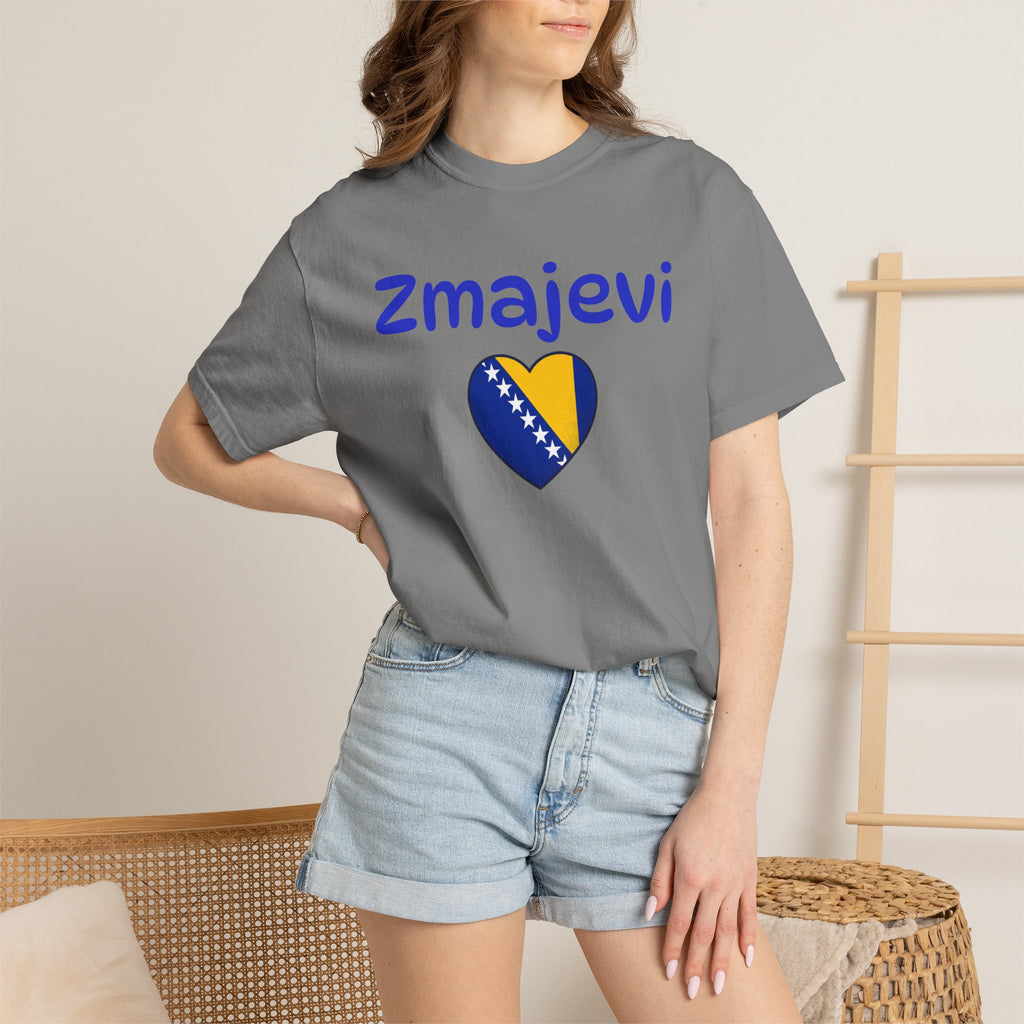 Zmajevi Heart T-Shirt – Bosnian Flag Pride Tee (Balkan Haus)