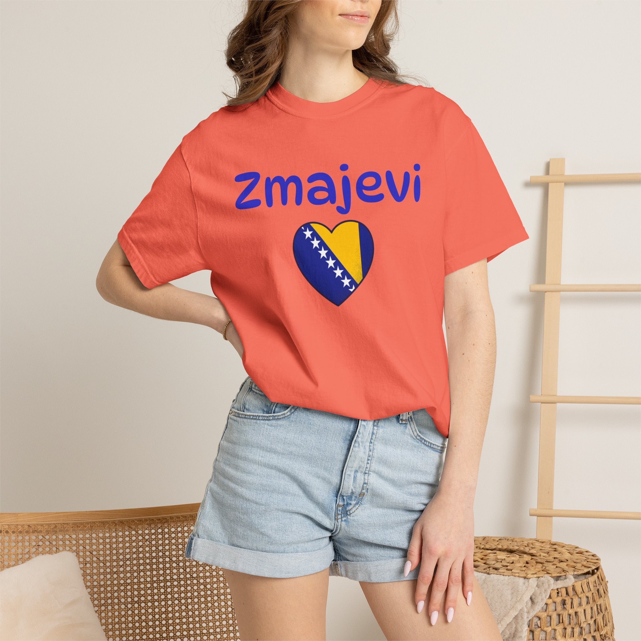 Zmajevi Heart T-Shirt – Bosnian Flag Pride Tee (Balkan Haus)