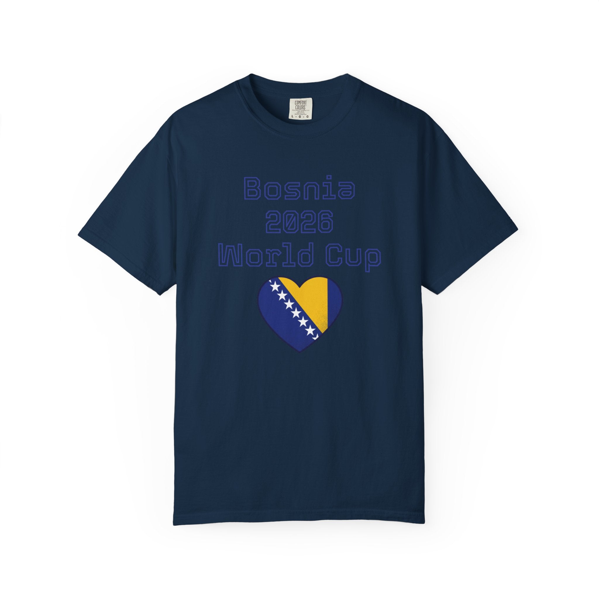 Bosnia 2026 World Cup T-Shirt — Heart Flag Soccer Fan Tee
