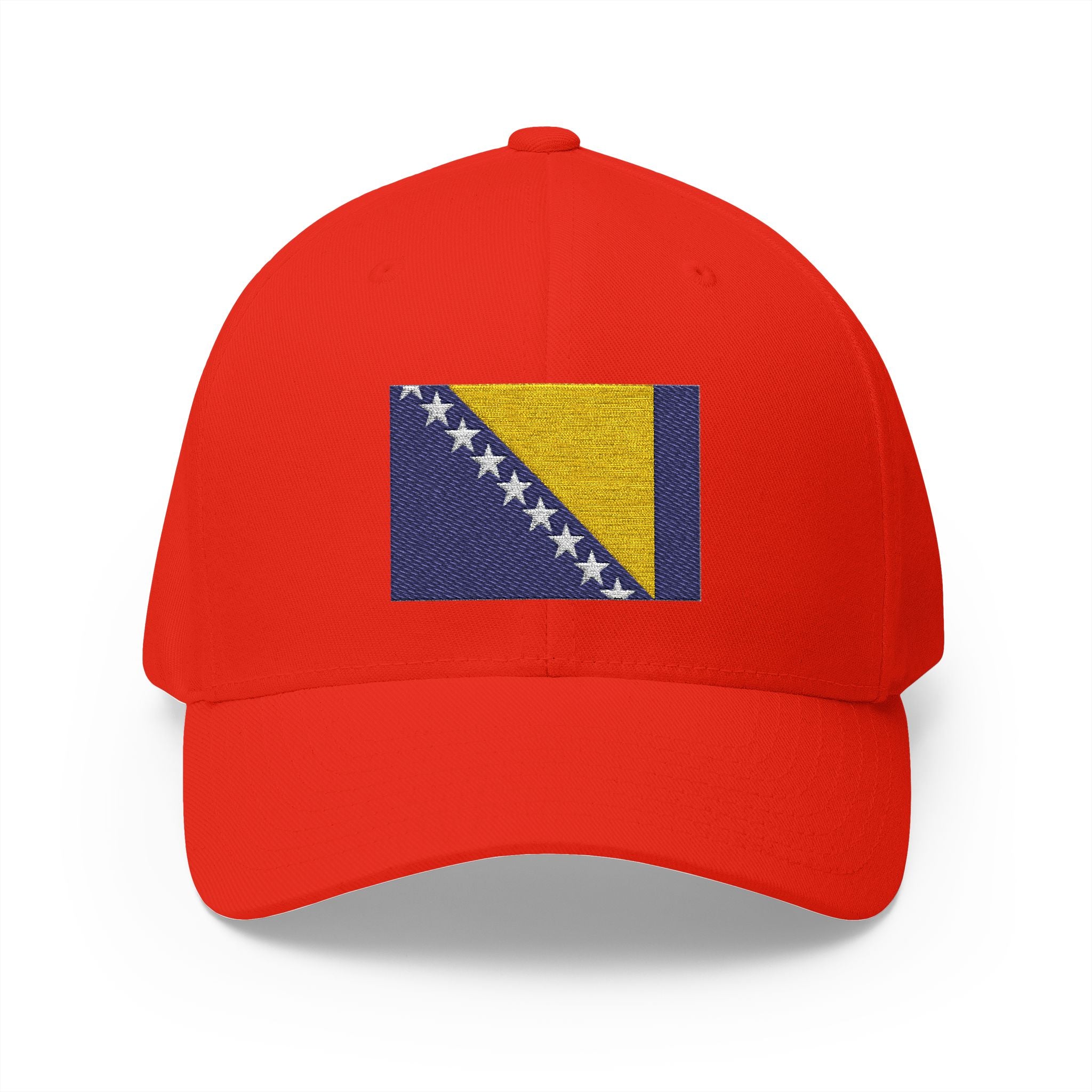 Bosnia Flag Embroidered Cap — Balkan Haus Closed‑Back Baseball Hat