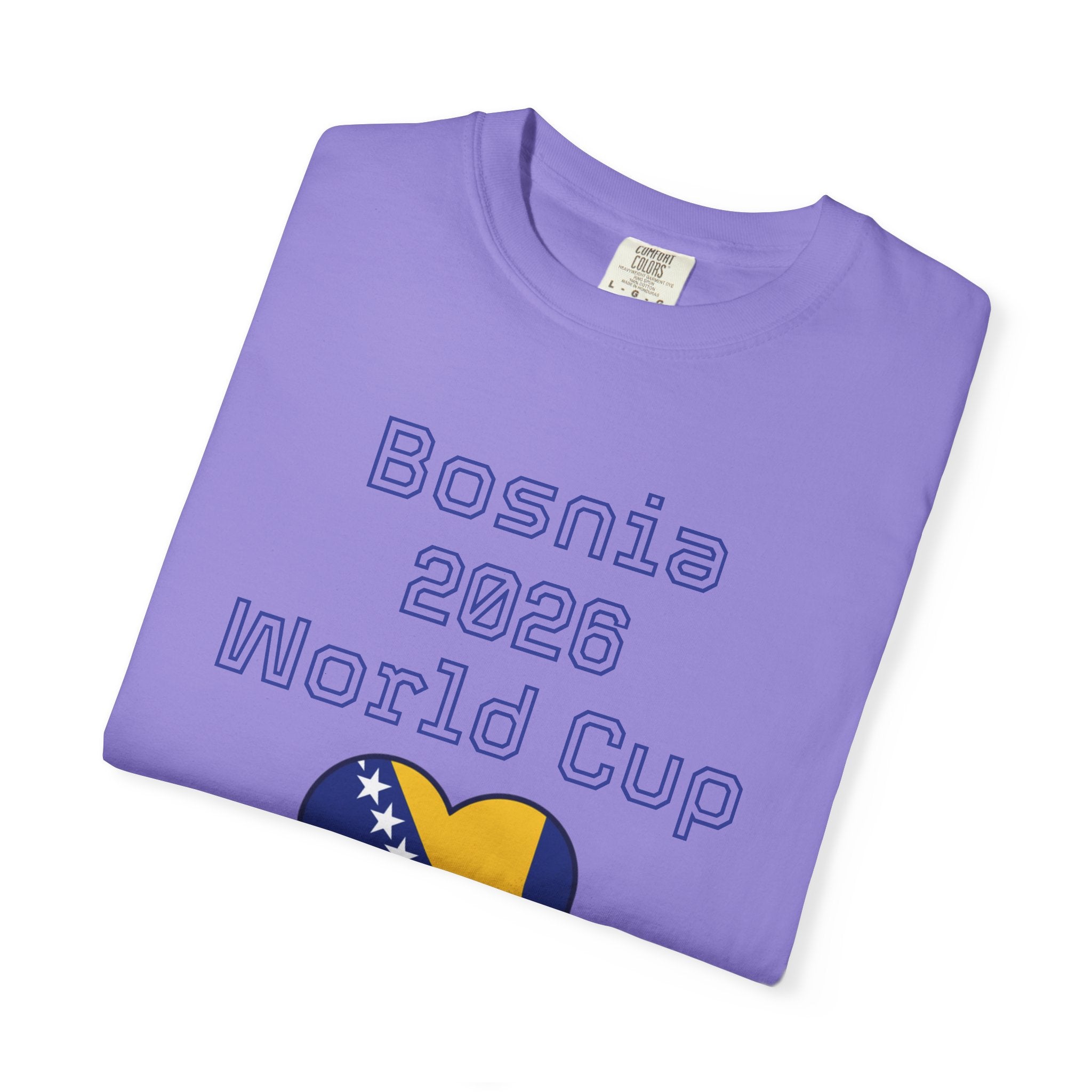 Bosnia 2026 World Cup T-Shirt — Heart Flag Soccer Fan Tee