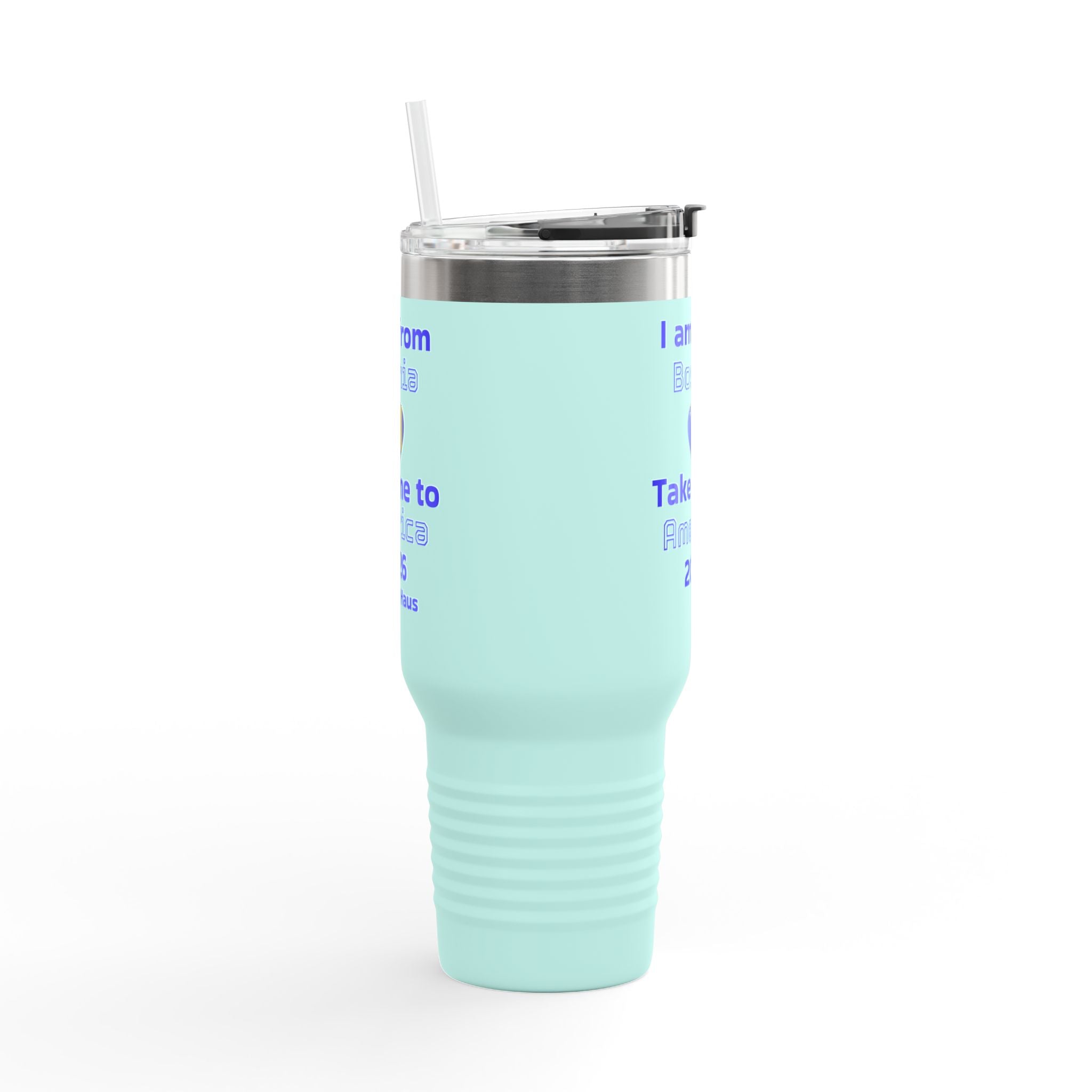 Bosnia World Cup 40oz Insulated Travel Mug - Soccer Fan Tumbler