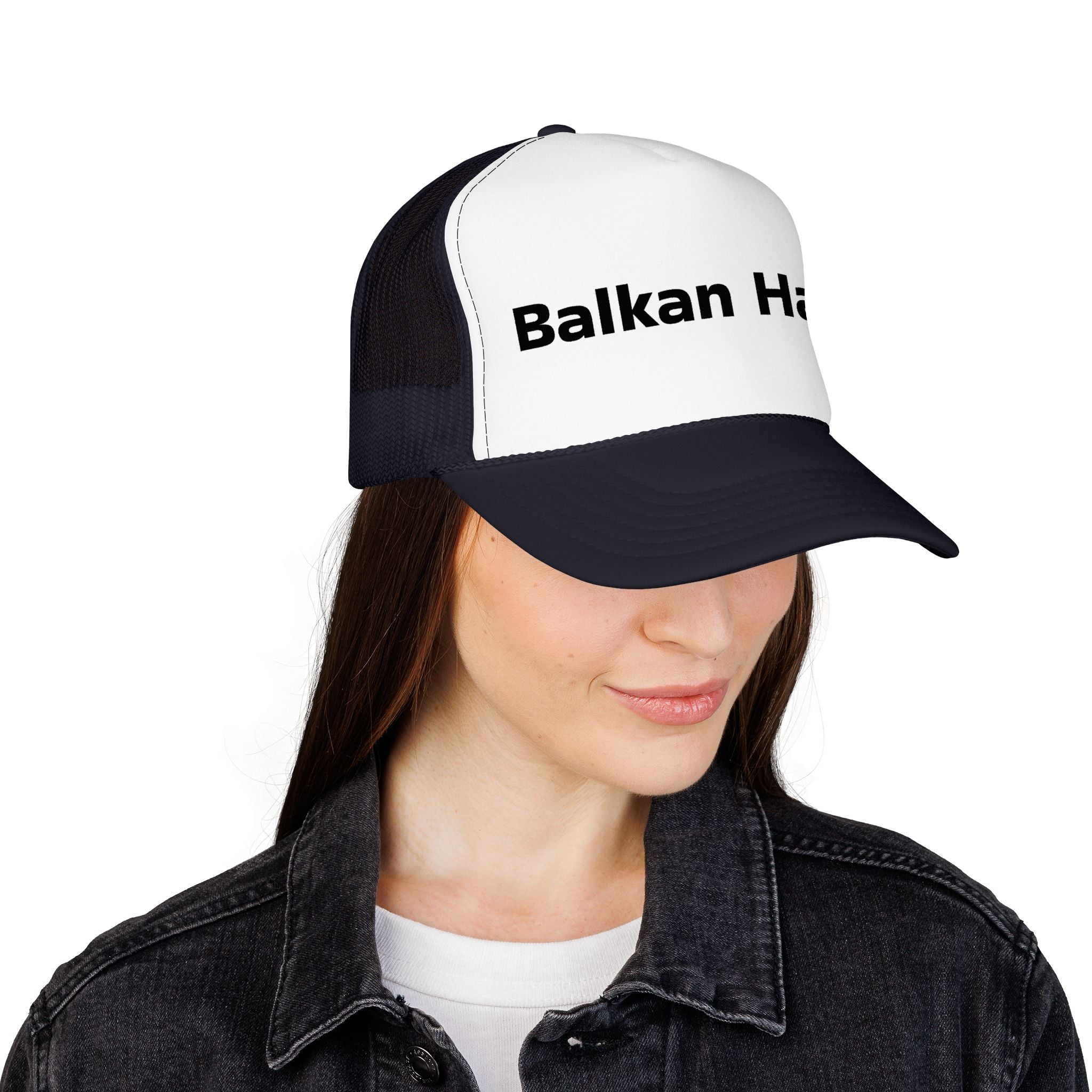 Balkan Haus Foam Trucker Hat — Mesh Back Logo Cap
