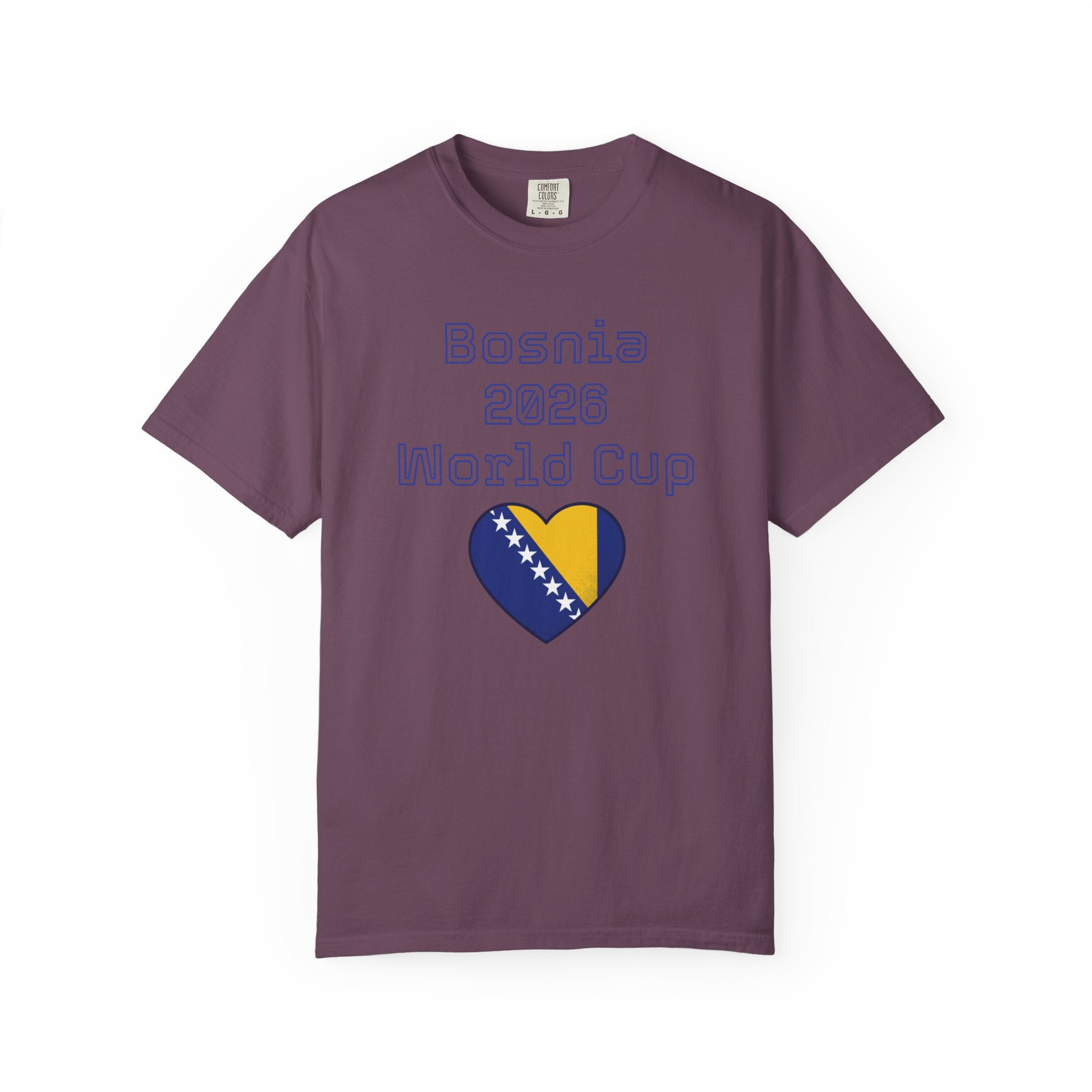 Bosnia 2026 World Cup T-Shirt — Heart Flag Soccer Fan Tee