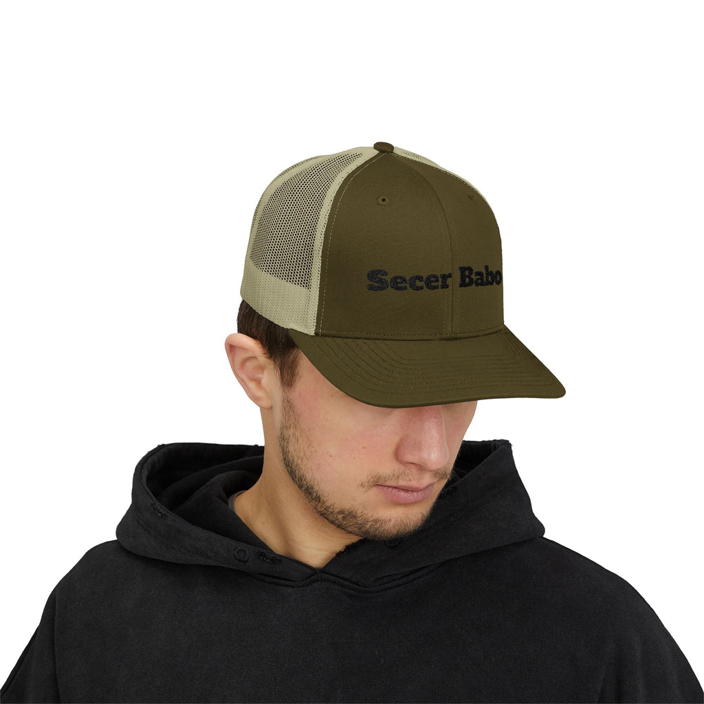 Secer Babo Trucker Cap — Embroidered Funny Phrase Snapback Hat