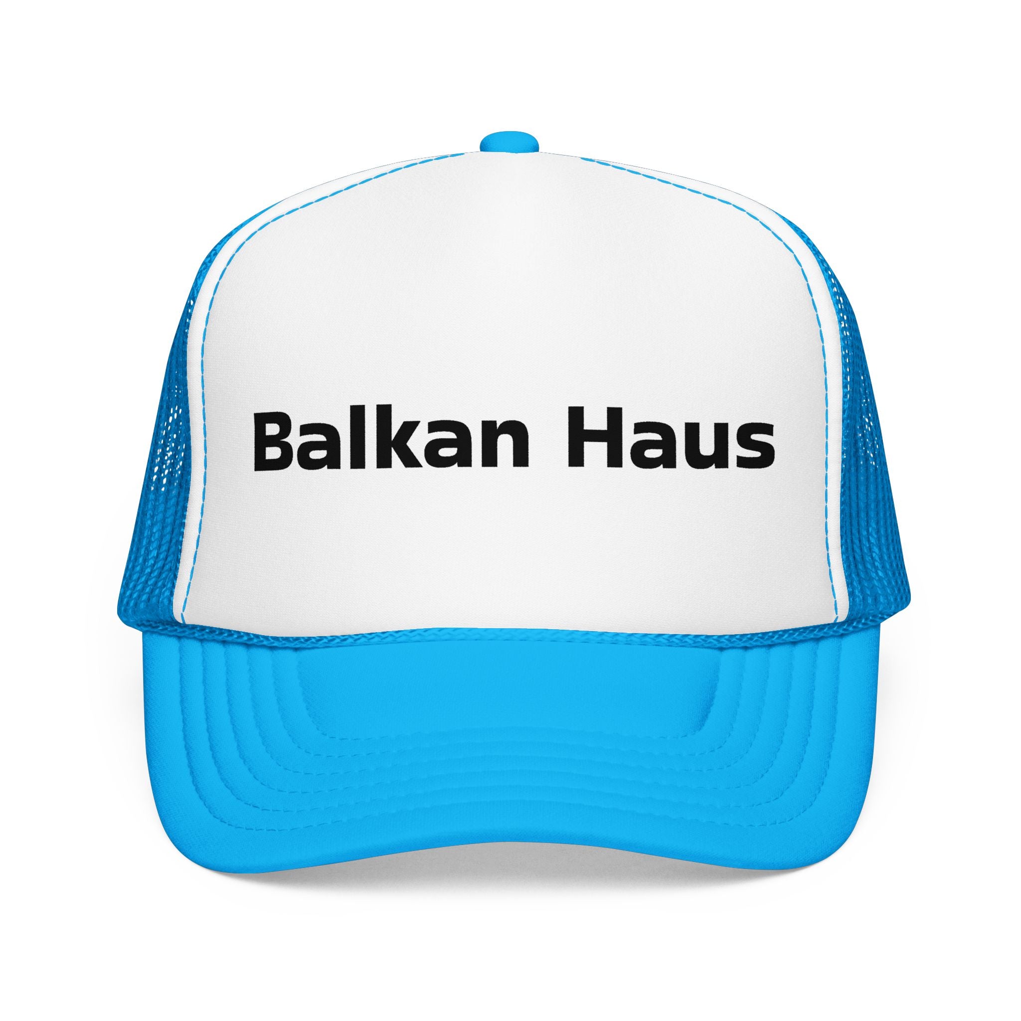 Balkan Haus Foam Trucker Hat — Mesh Back Logo Cap
