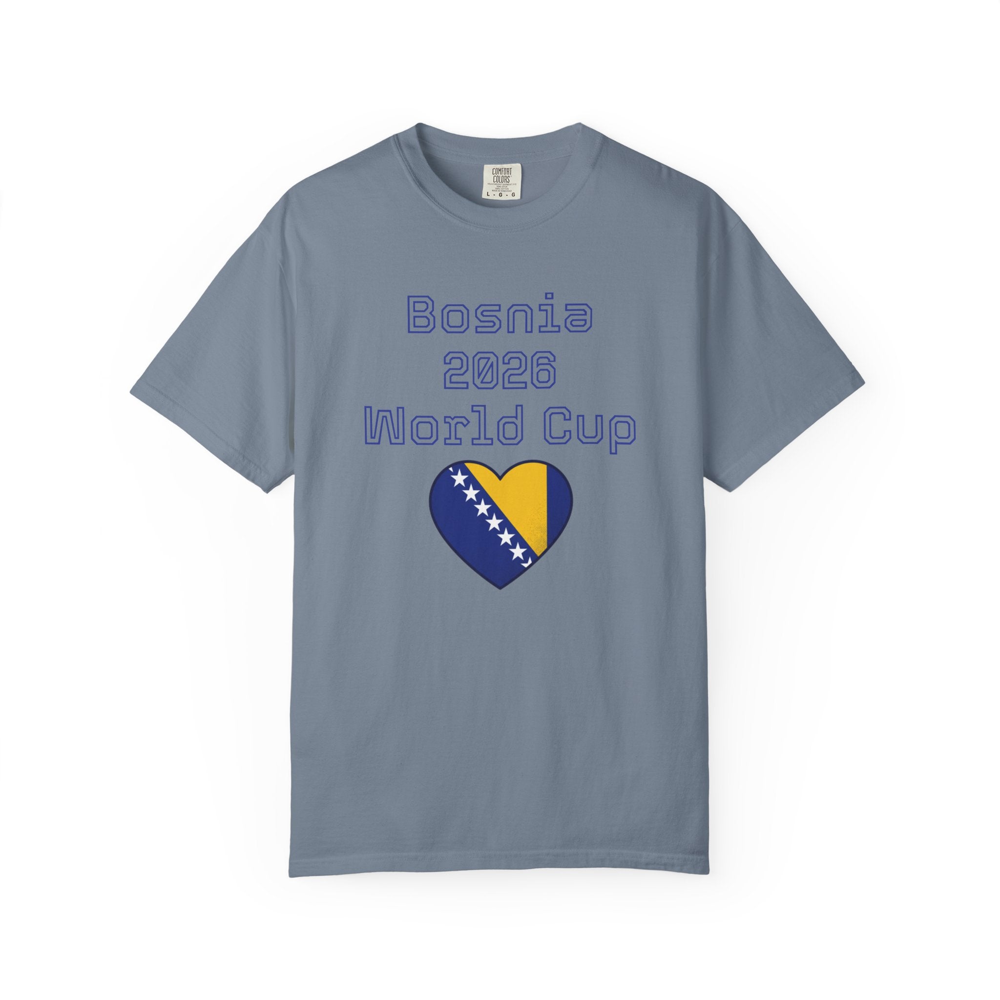 Bosnia 2026 World Cup T-Shirt — Heart Flag Soccer Fan Tee