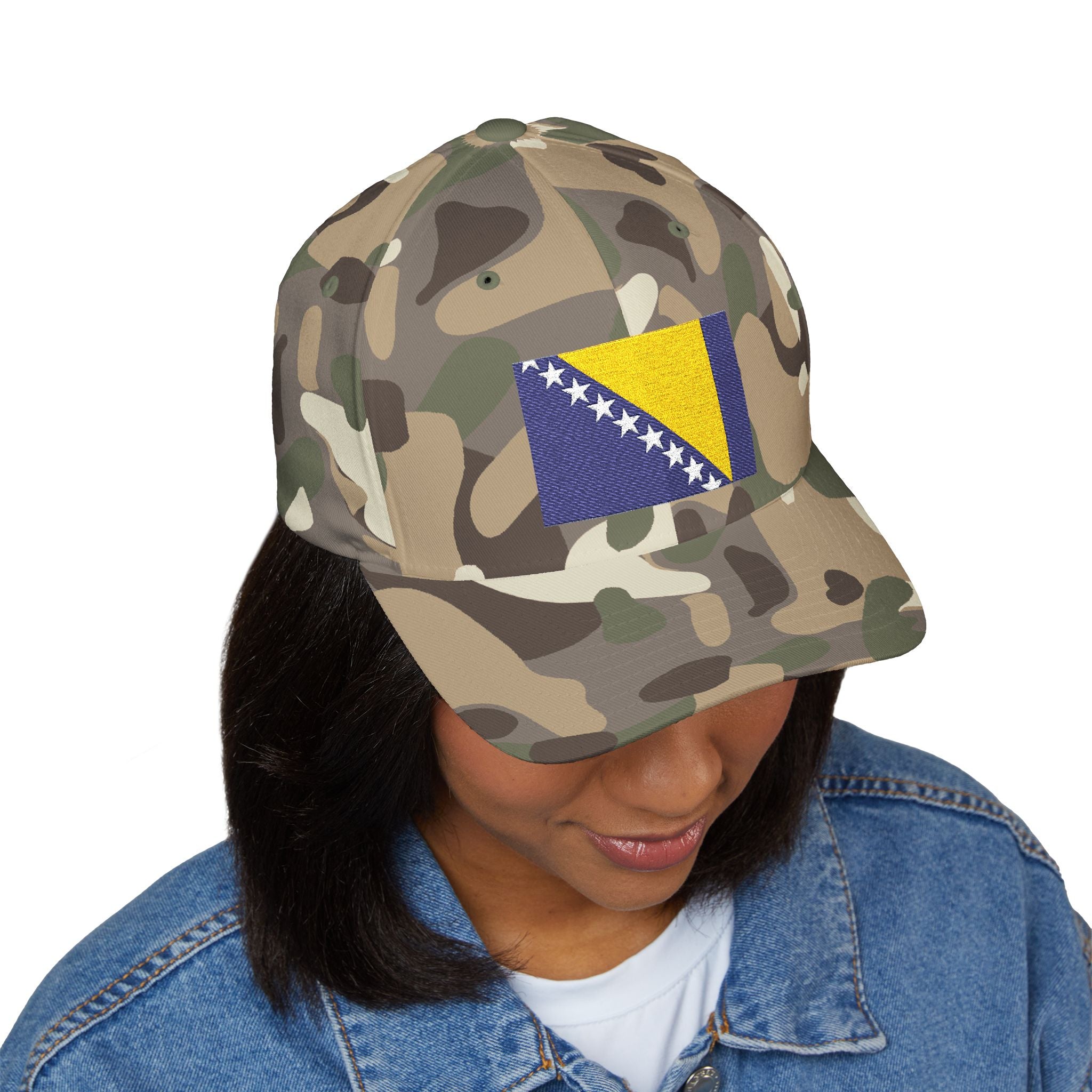Bosnia Flag Embroidered Cap — Balkan Haus Closed‑Back Baseball Hat