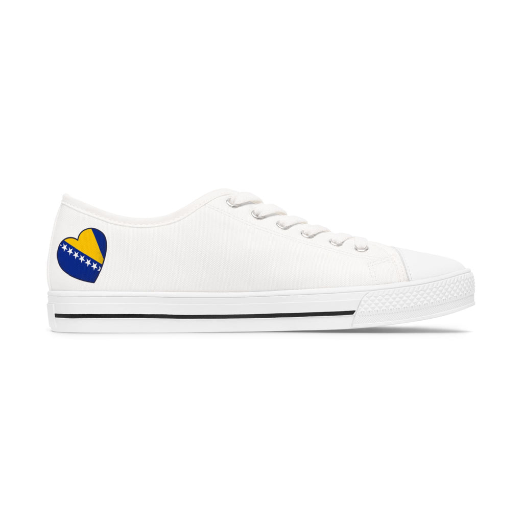 Women’s Low Top Sneakers — Classic White Canvas Casual Shoes
