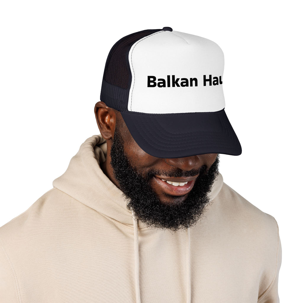 Balkan Haus Foam Trucker Hat — Mesh Back Logo Cap