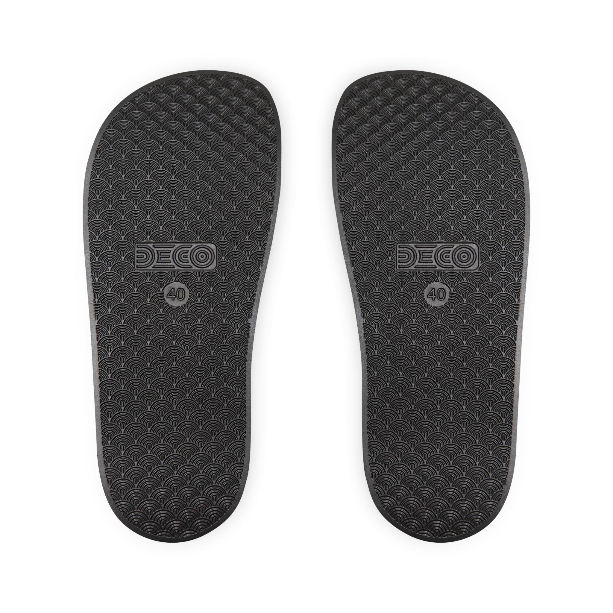 Women’s Removable-Strap Slide Sandals — Custom Text Logo White Comfort Slides