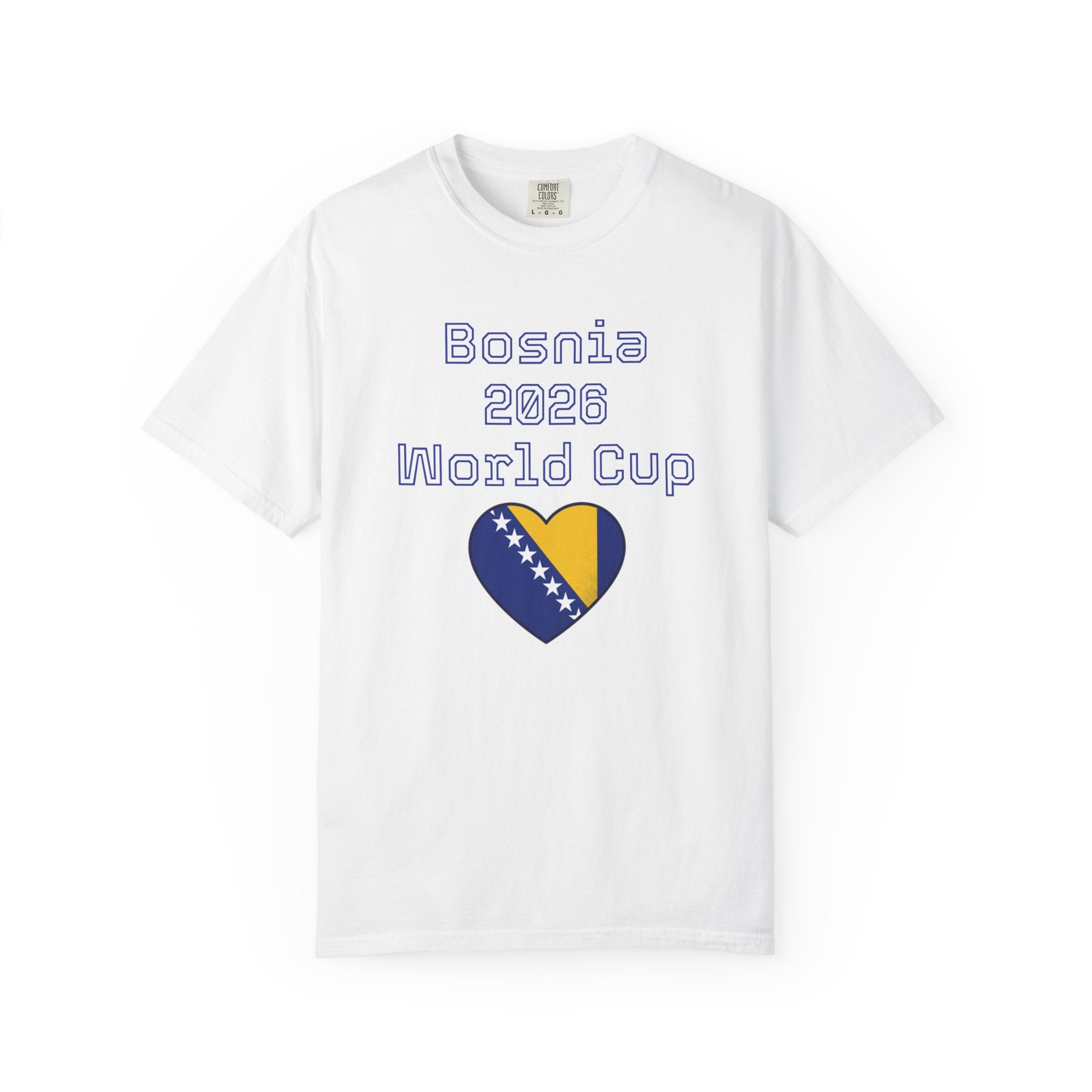 Bosnia 2026 World Cup T-Shirt — Heart Flag Soccer Fan Tee