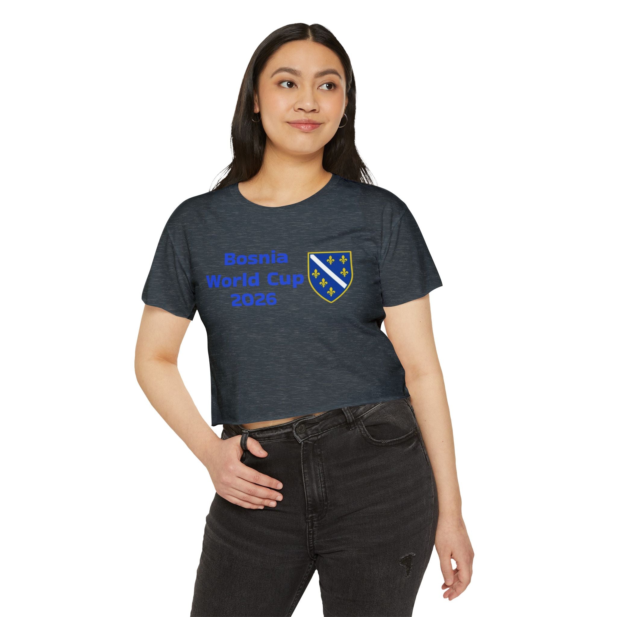 Bosnia World Cup 2026 Crop Top — Balkan Haus Festival Tee