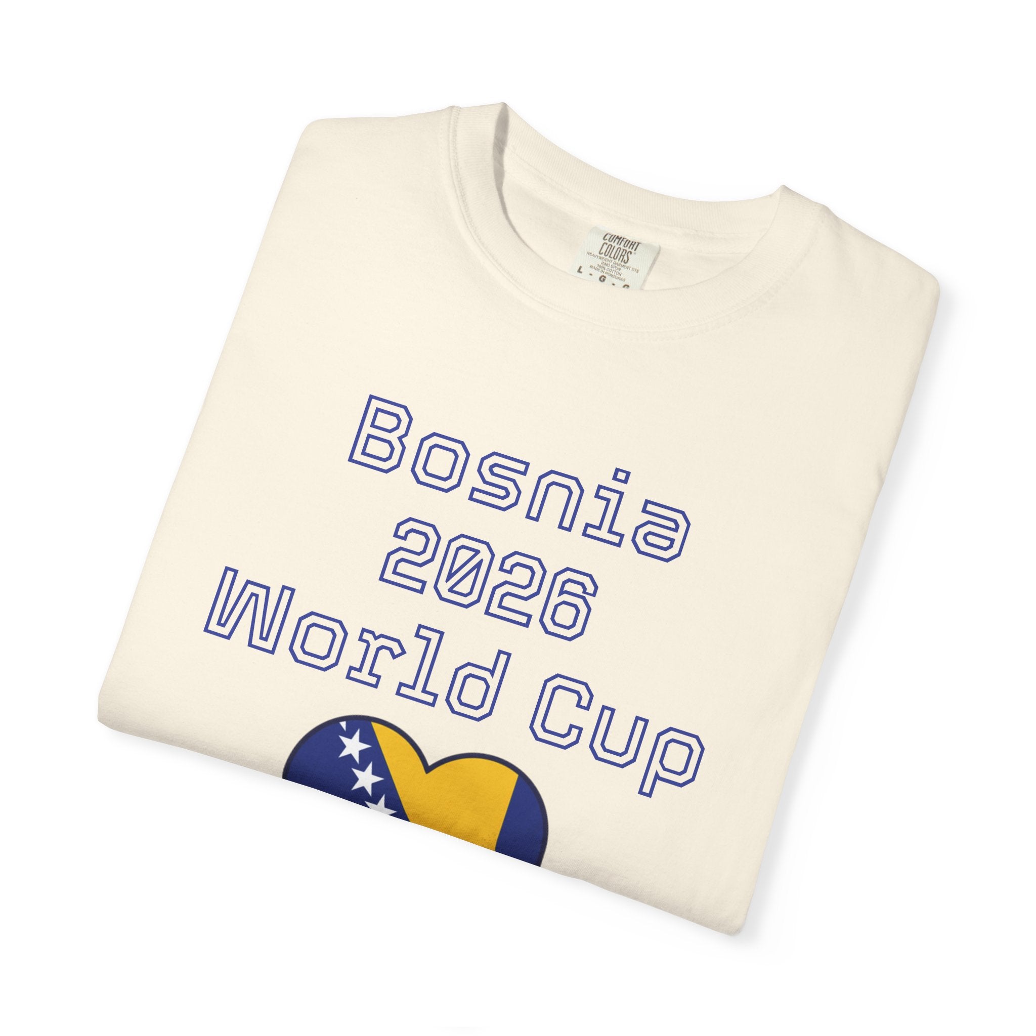 Bosnia 2026 World Cup T-Shirt — Heart Flag Soccer Fan Tee