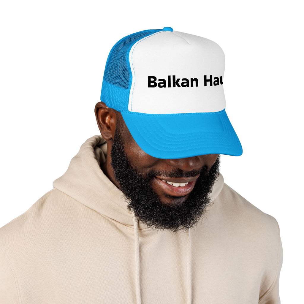 Balkan Haus Foam Trucker Hat — Mesh Back Logo Cap