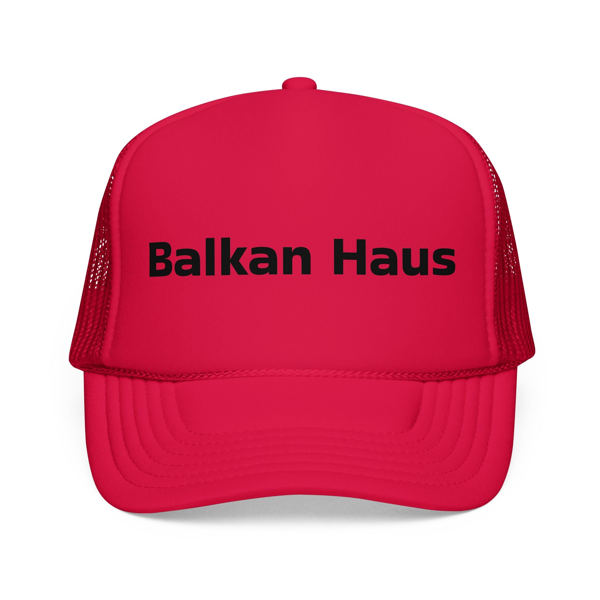 Balkan Haus Foam Trucker Hat — Mesh Back Logo Cap