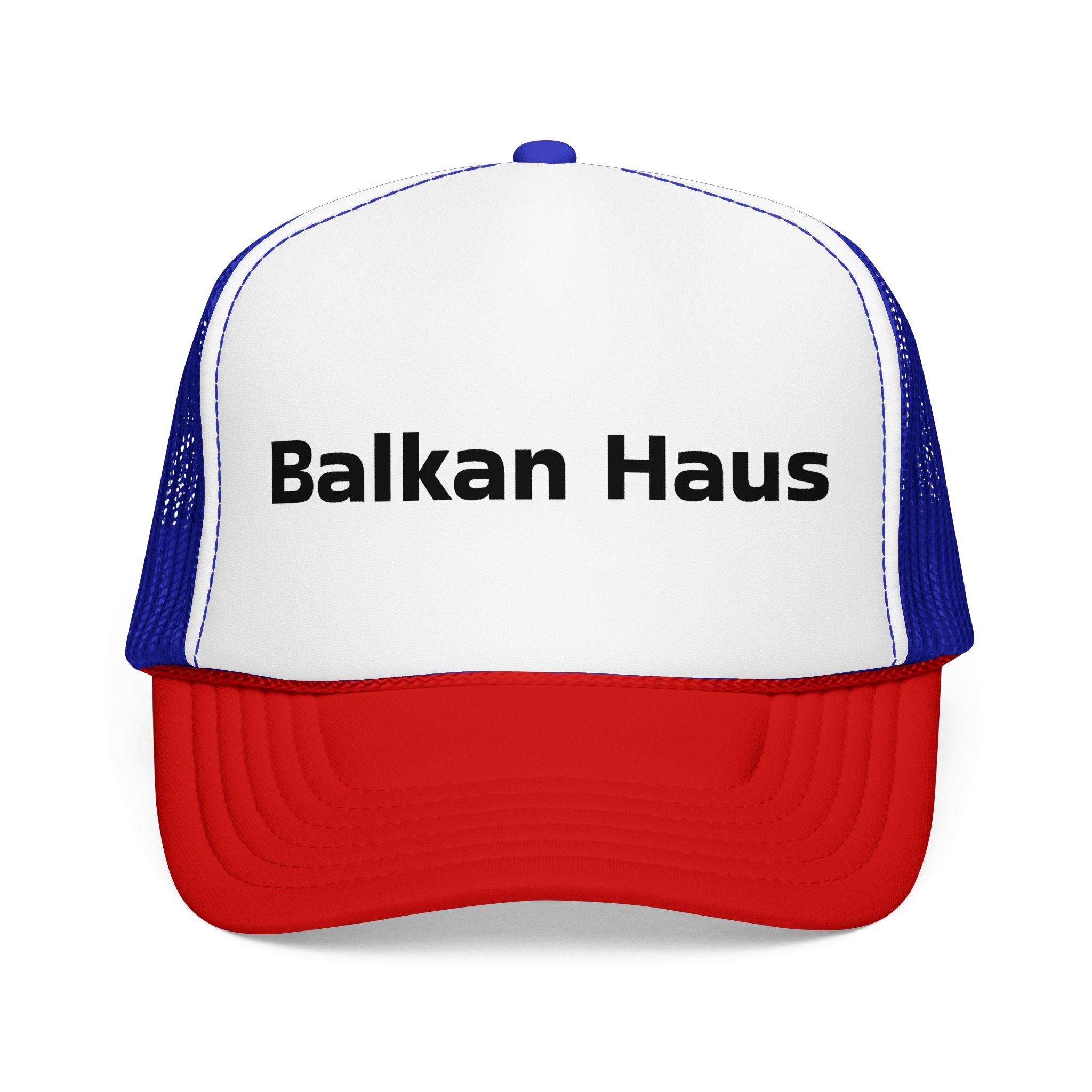Balkan Haus Foam Trucker Hat — Mesh Back Logo Cap