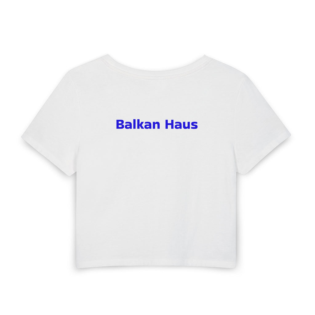 Bosnia World Cup 2026 Women's Baby Tee — Heart Flag Soccer Fan Crop Top
