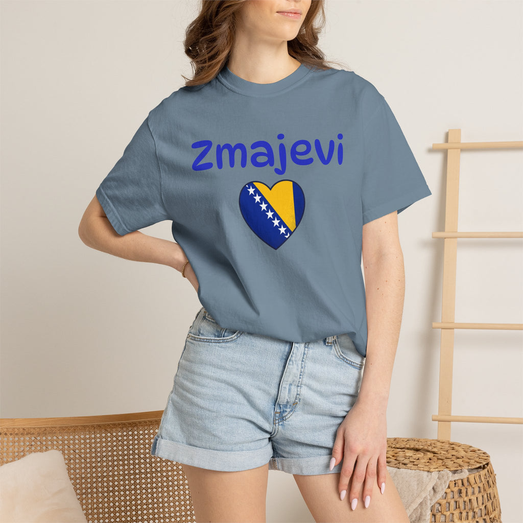 Zmajevi Heart T-Shirt – Bosnian Flag Pride Tee (Balkan Haus)