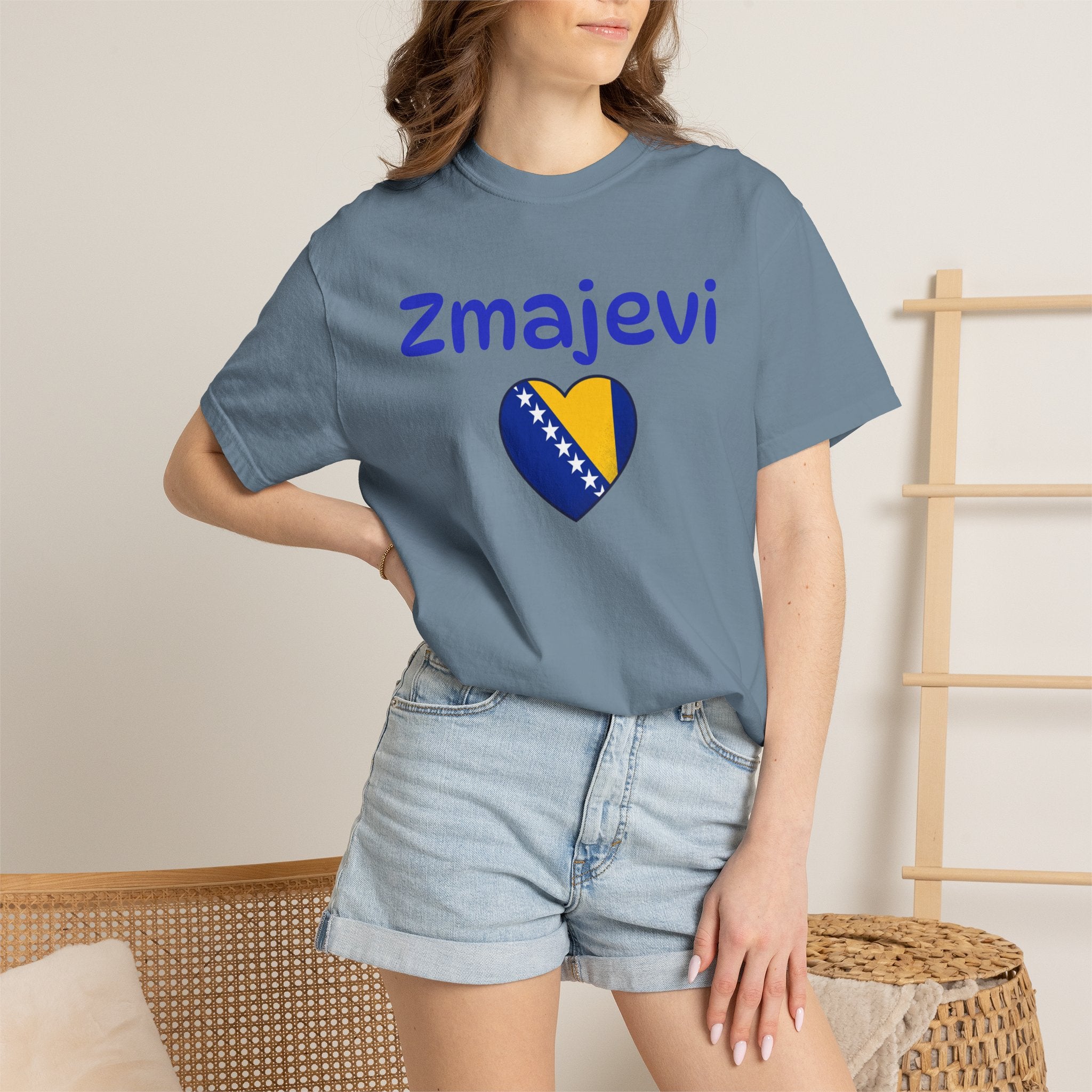 Zmajevi Heart T-Shirt – Bosnian Flag Pride Tee (Balkan Haus)