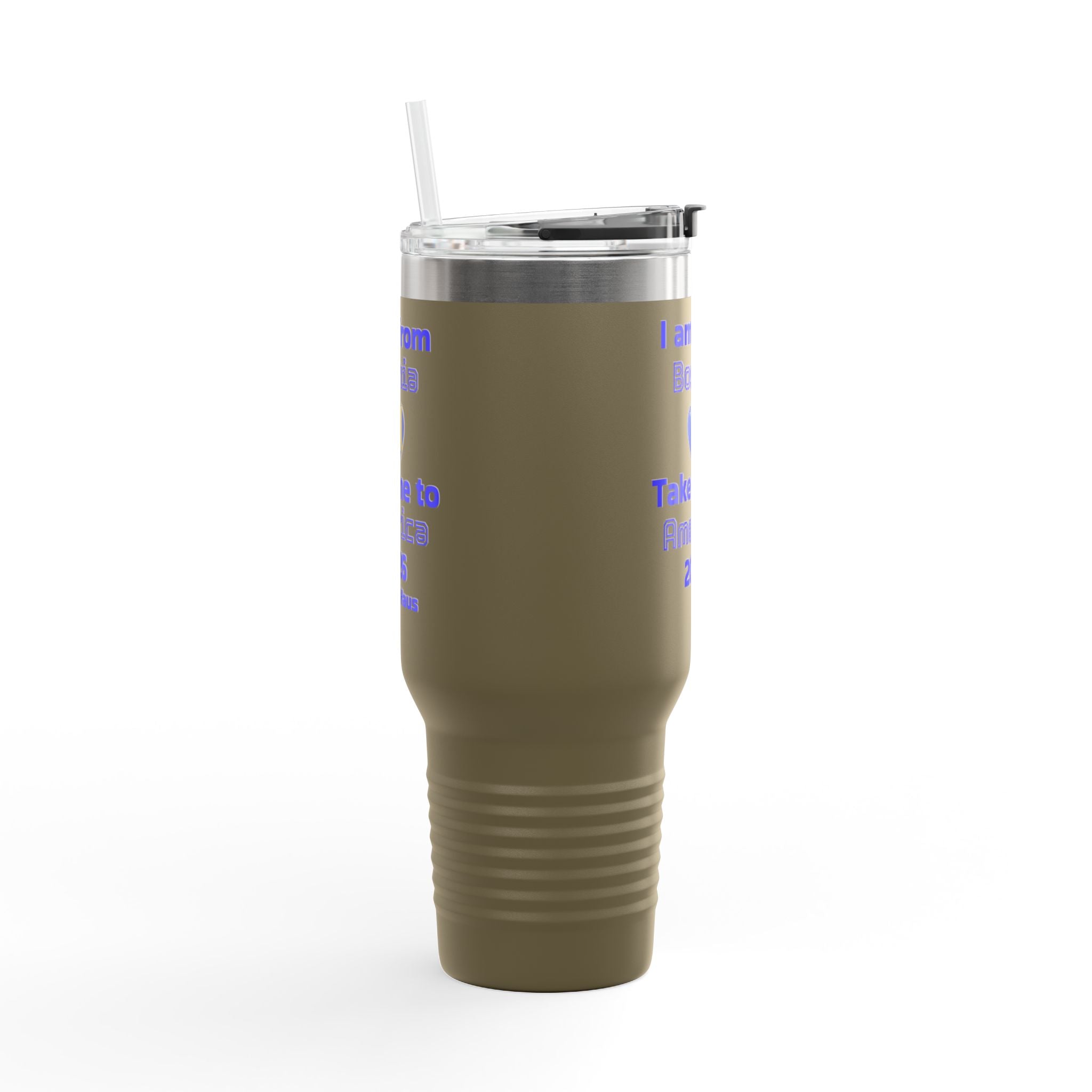Bosnia World Cup 40oz Insulated Travel Mug - Soccer Fan Tumbler