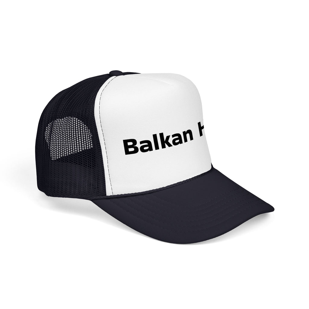 Balkan Haus Foam Trucker Hat — Mesh Back Logo Cap