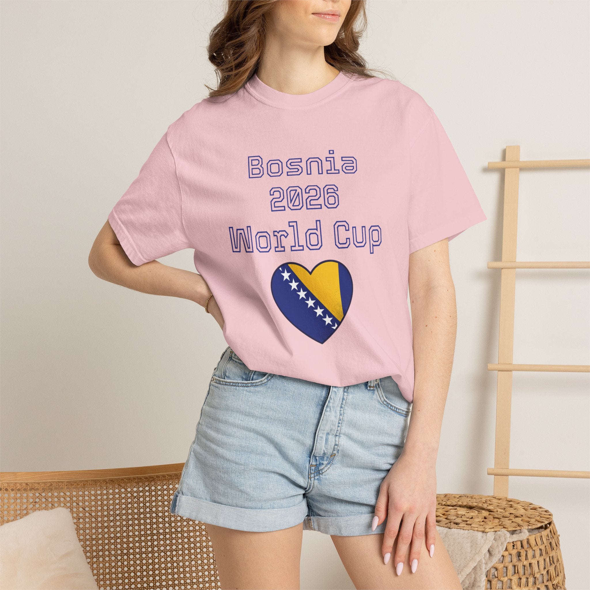 Bosnia 2026 World Cup T-Shirt — Heart Flag Soccer Fan Tee