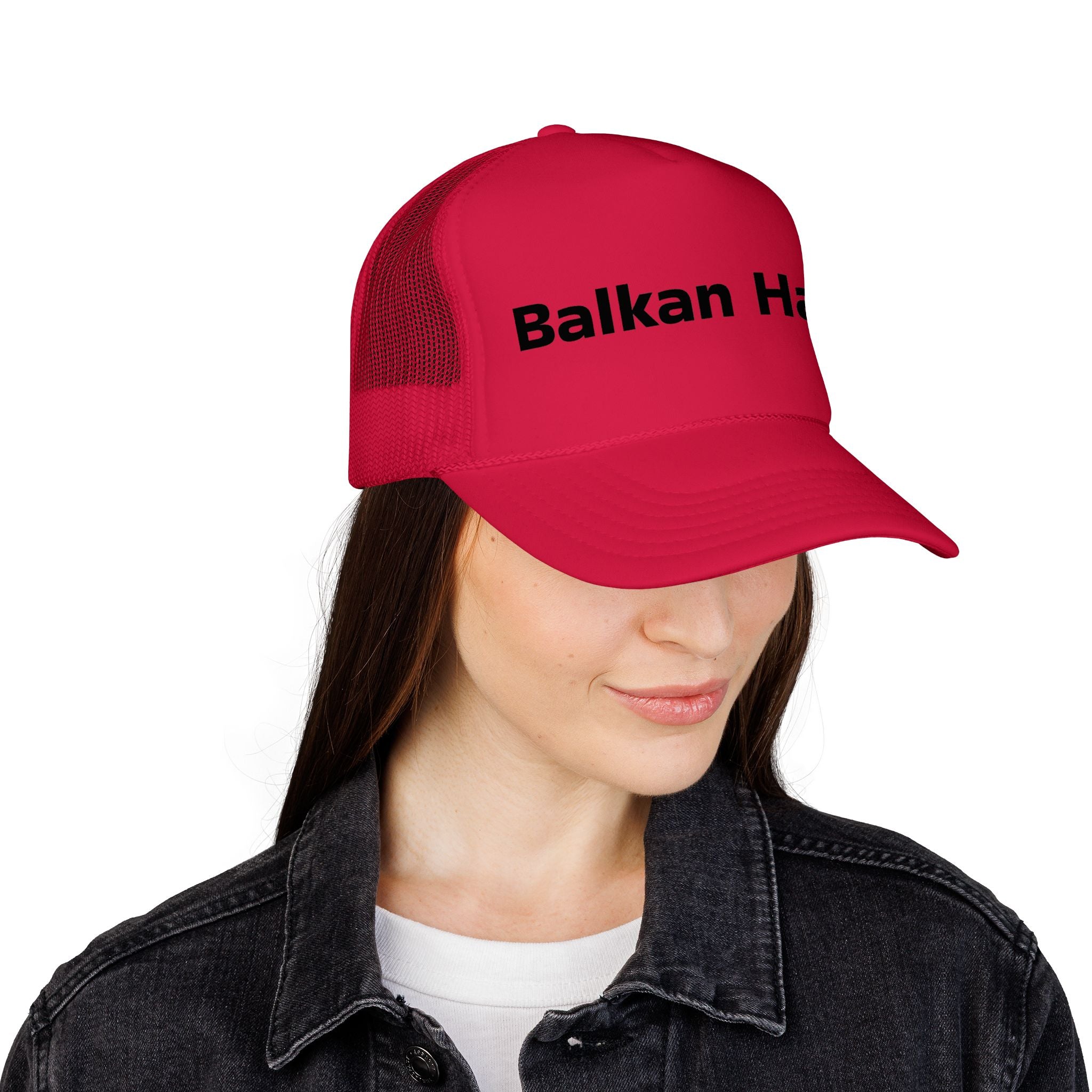 Balkan Haus Foam Trucker Hat — Mesh Back Logo Cap