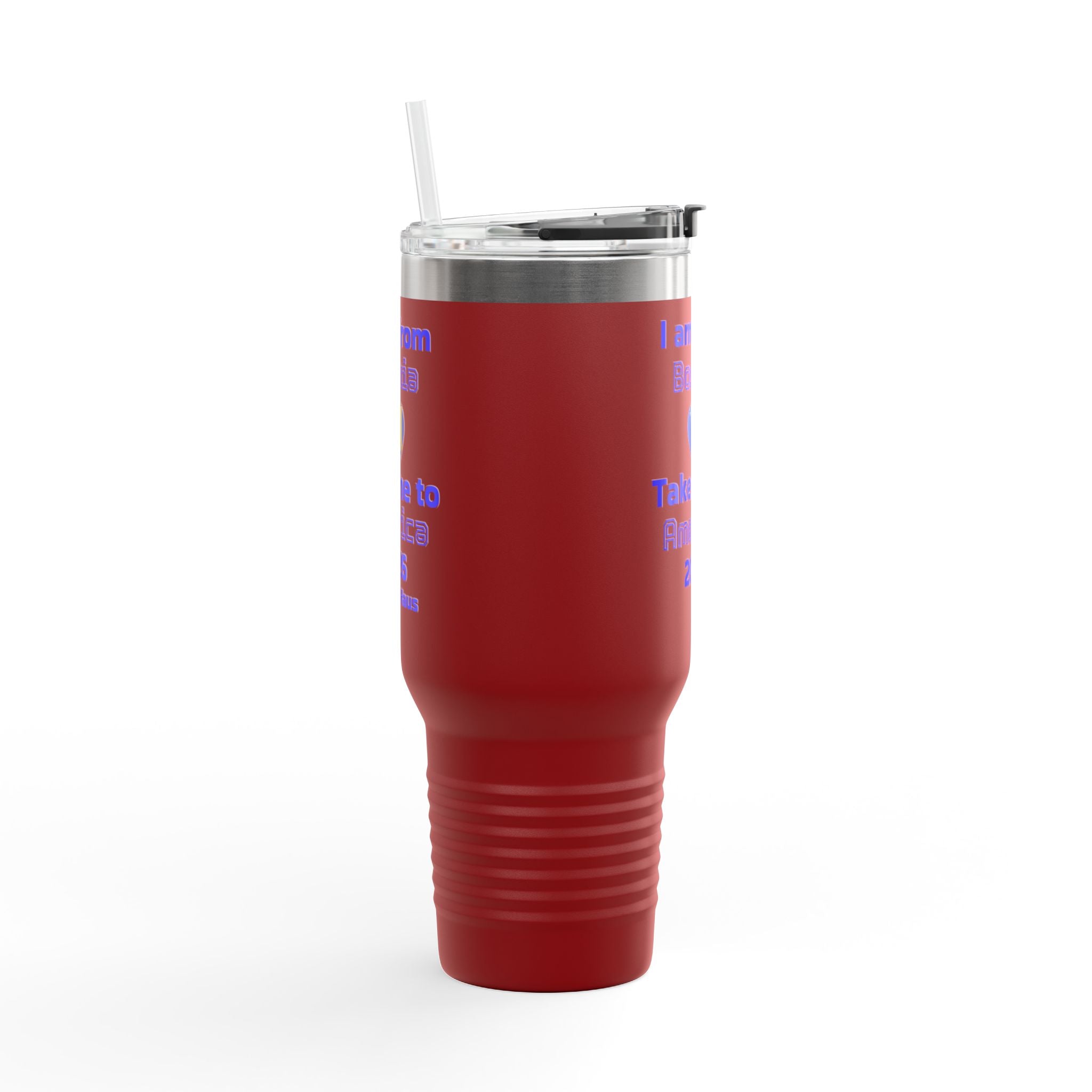 Bosnia World Cup 40oz Insulated Travel Mug - Soccer Fan Tumbler