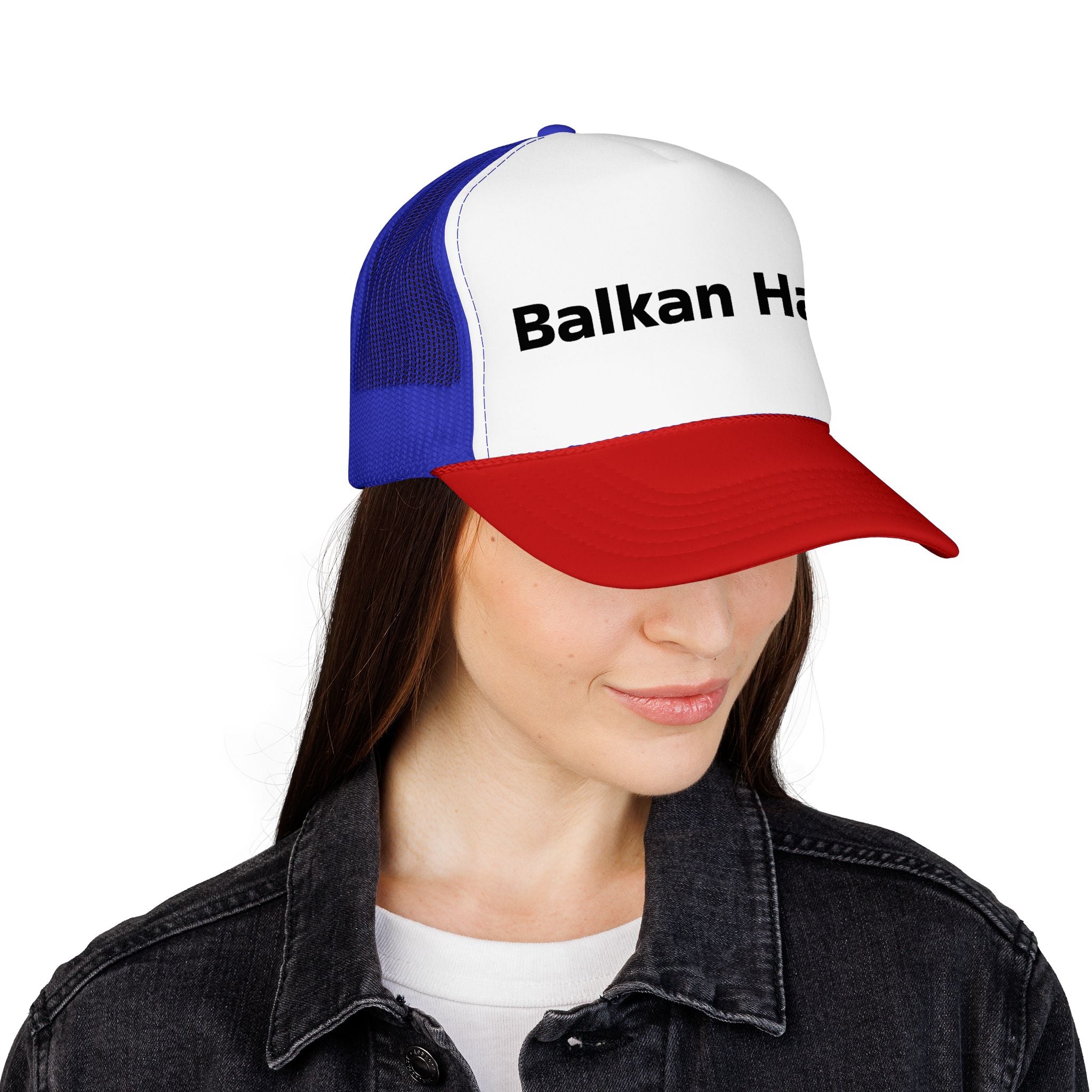 Balkan Haus Foam Trucker Hat — Mesh Back Logo Cap