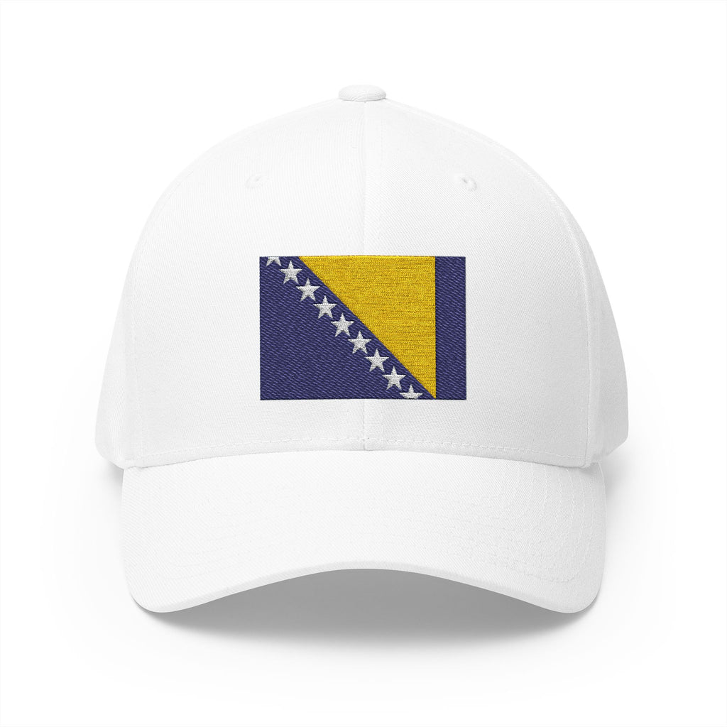 Bosnia Flag Embroidered Cap — Balkan Haus Closed‑Back Baseball Hat