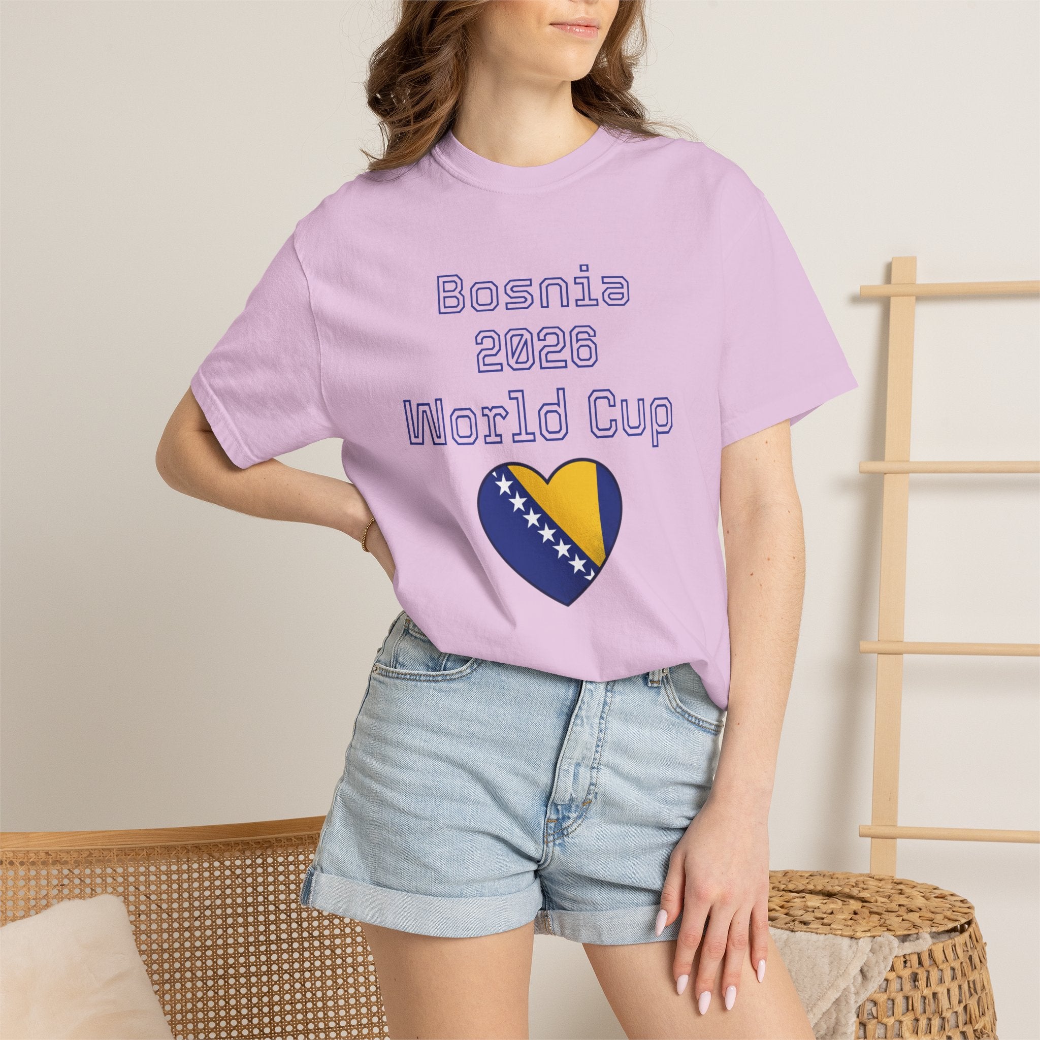 Bosnia 2026 World Cup T-Shirt — Heart Flag Soccer Fan Tee