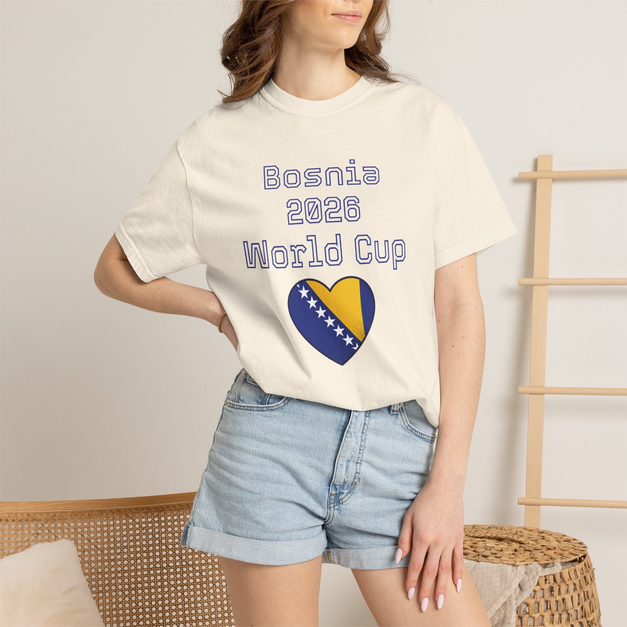 Bosnia 2026 World Cup T-Shirt — Heart Flag Soccer Fan Tee