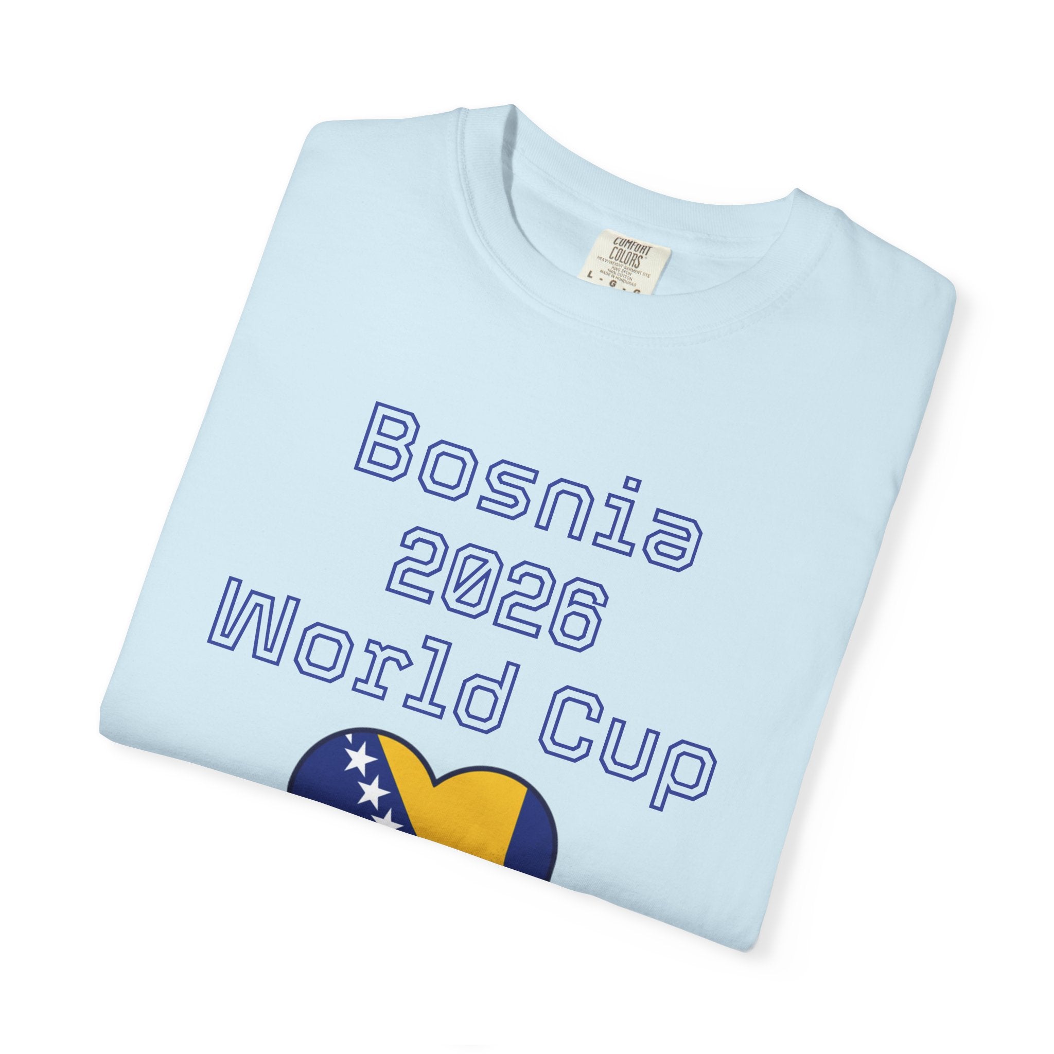 Bosnia 2026 World Cup T-Shirt — Heart Flag Soccer Fan Tee